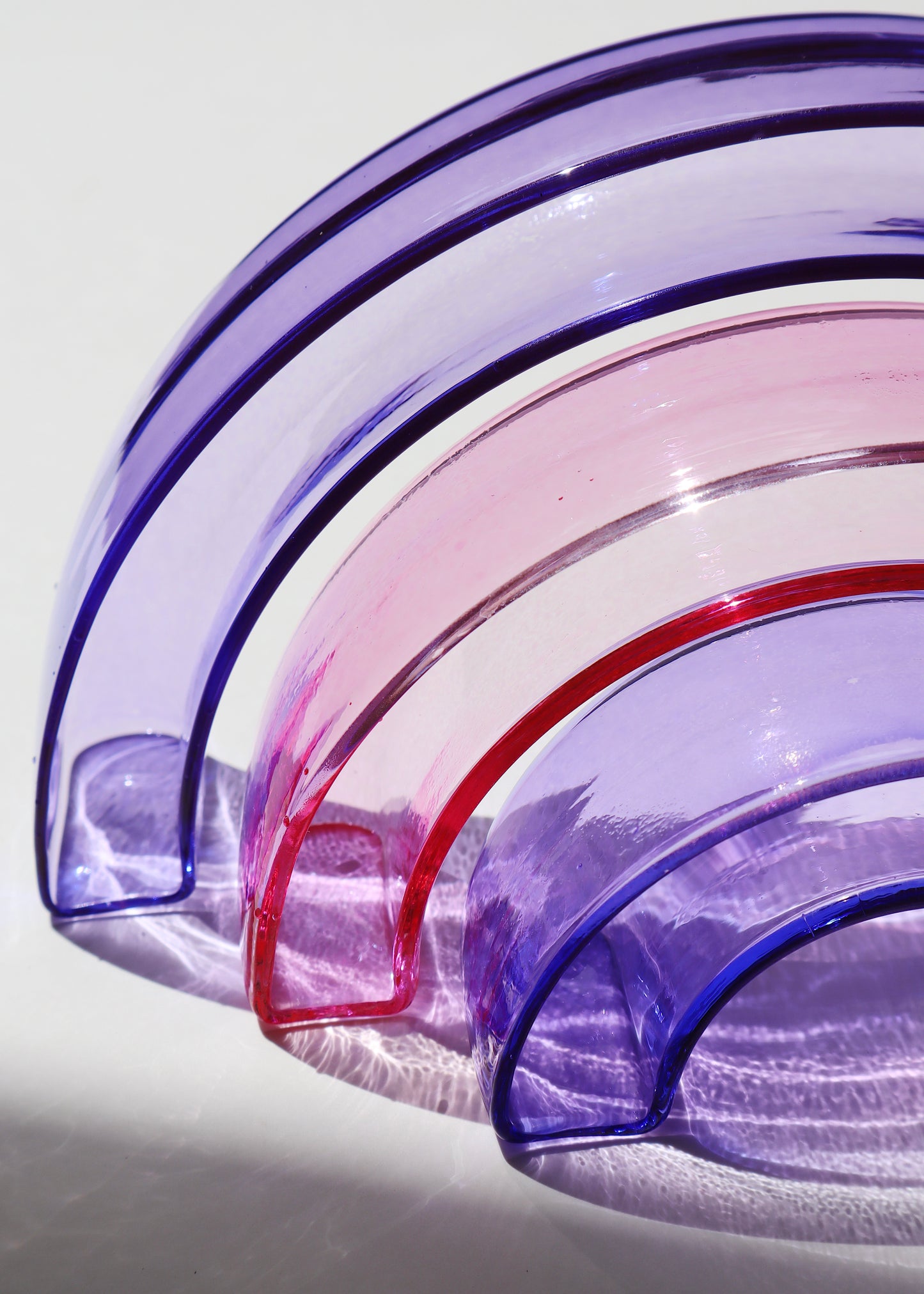 Perfectly Imperfect 40% OFF - Stackable Glass Rainbow Pua Vase Set - Purple/Pink
