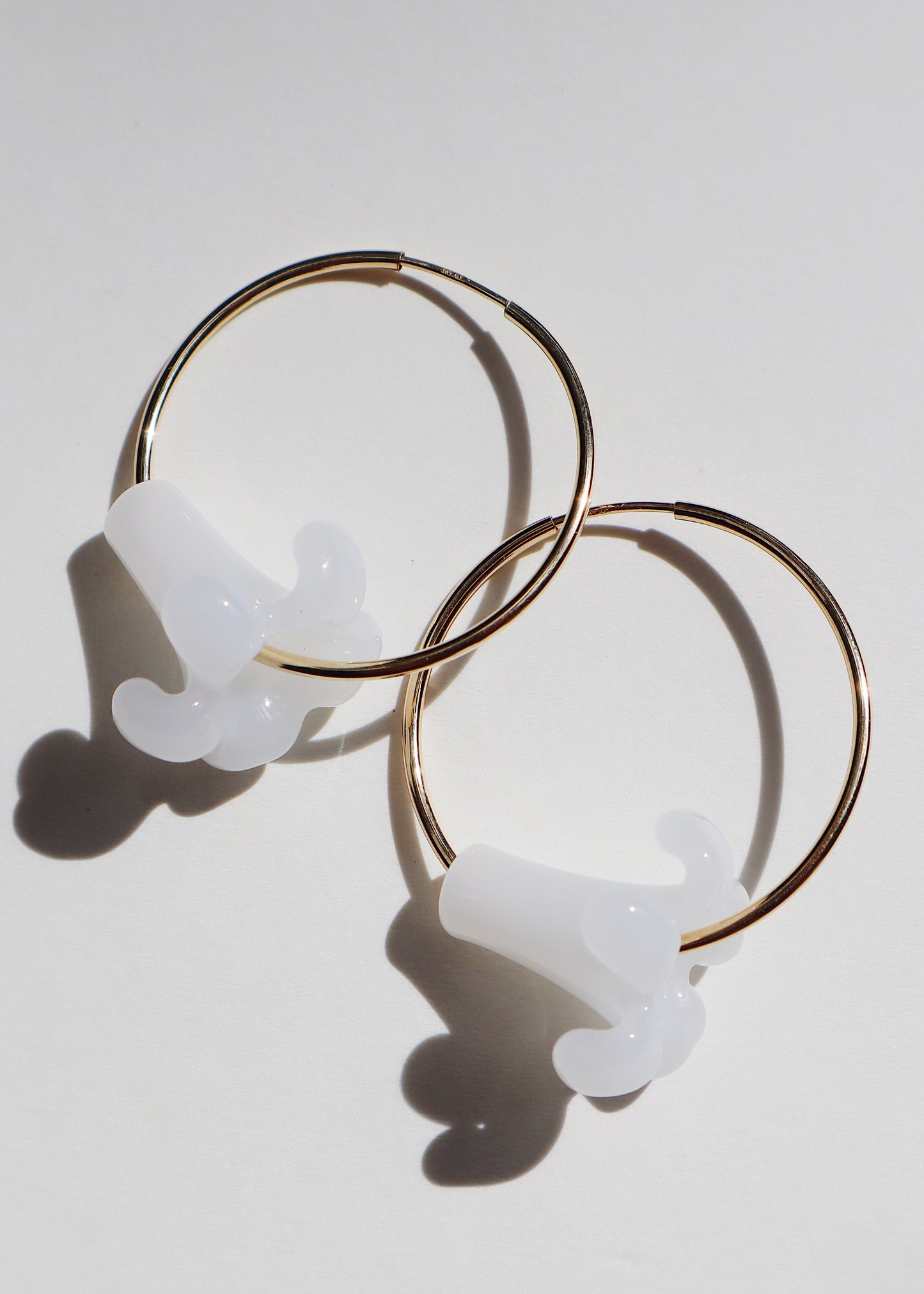 Perfectly Imperfect 40% OFF - White Puakenikeni Flower Hoop Earrings