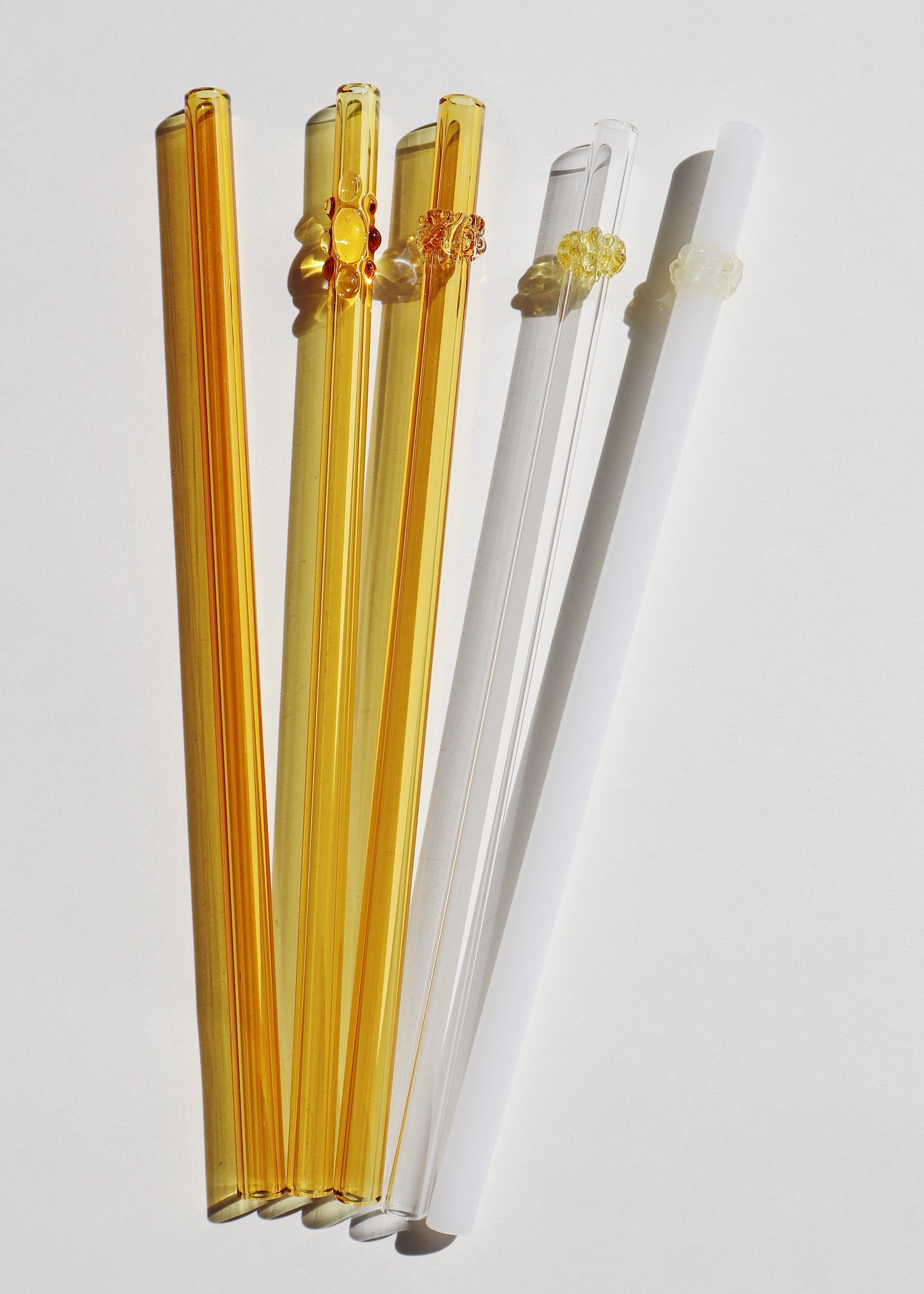 Perfectly Imperfect 40% OFF - Glass Straws - Yellow & White Mixed Set