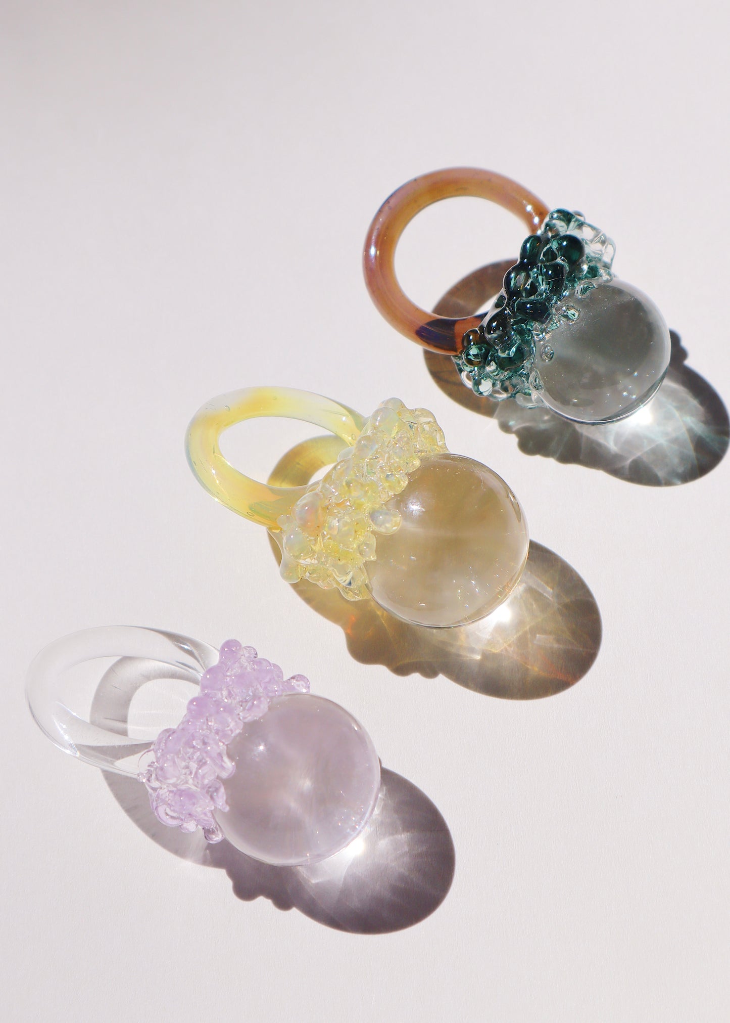 FROM THE ARCHIVES - Glass Cluster Orb Rings