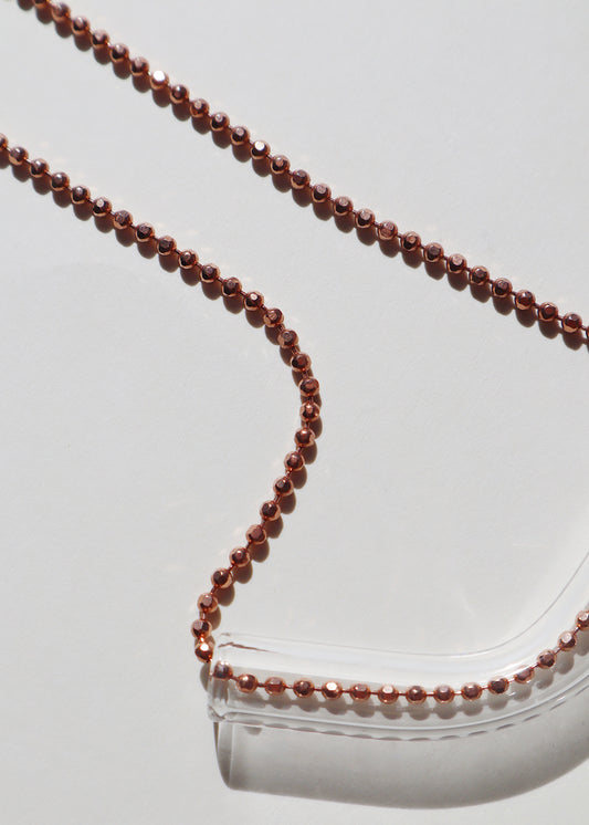 FROM THE ARCHIVES - Clear Tube Necklace on Rose Gold 18"