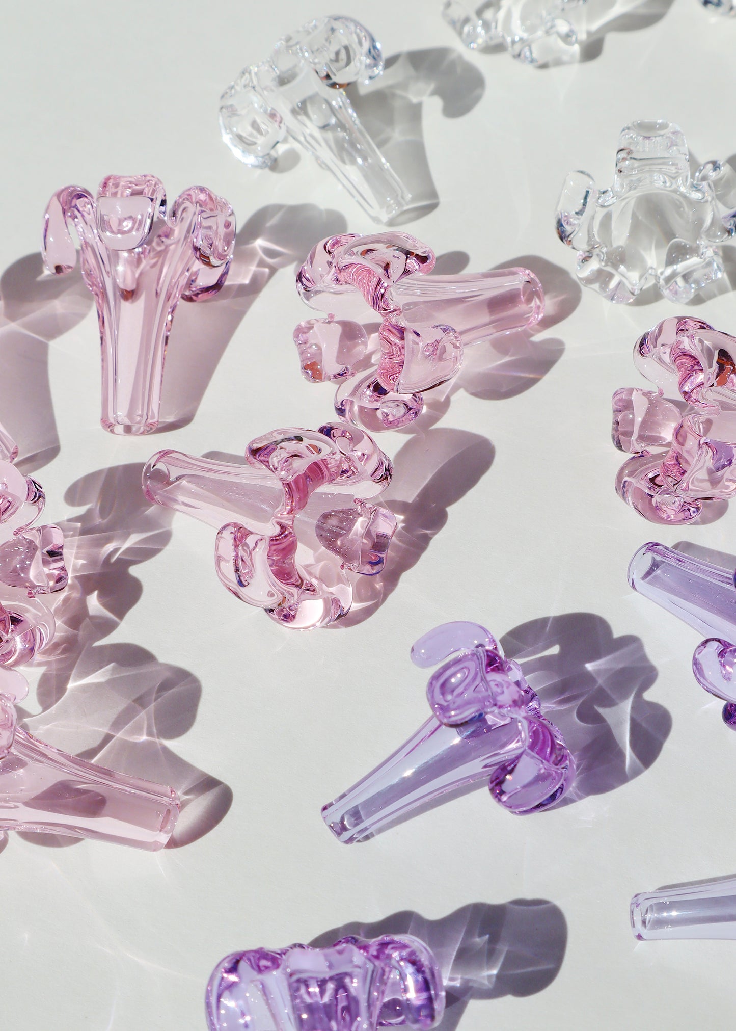 Perfectly Imperfect 40% off - Single Puakenikeni Flowers Clear,Purple,Pink ~ Regular, Lei Size