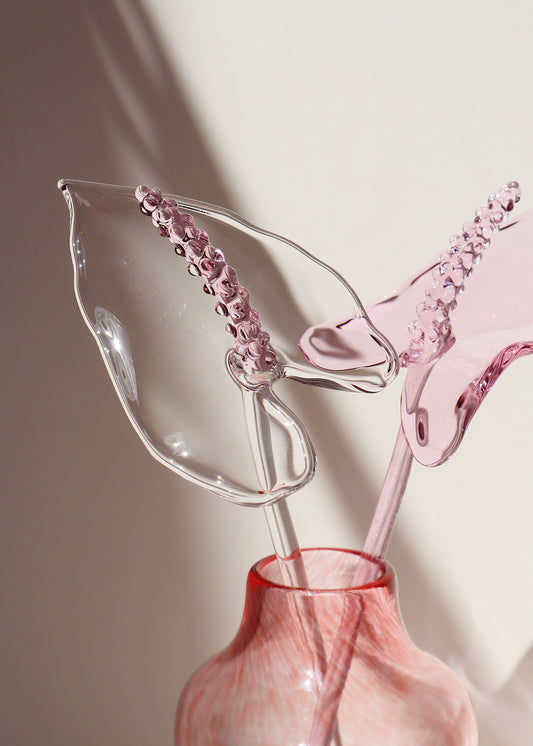Glass Anthurium Vase Set  #1
