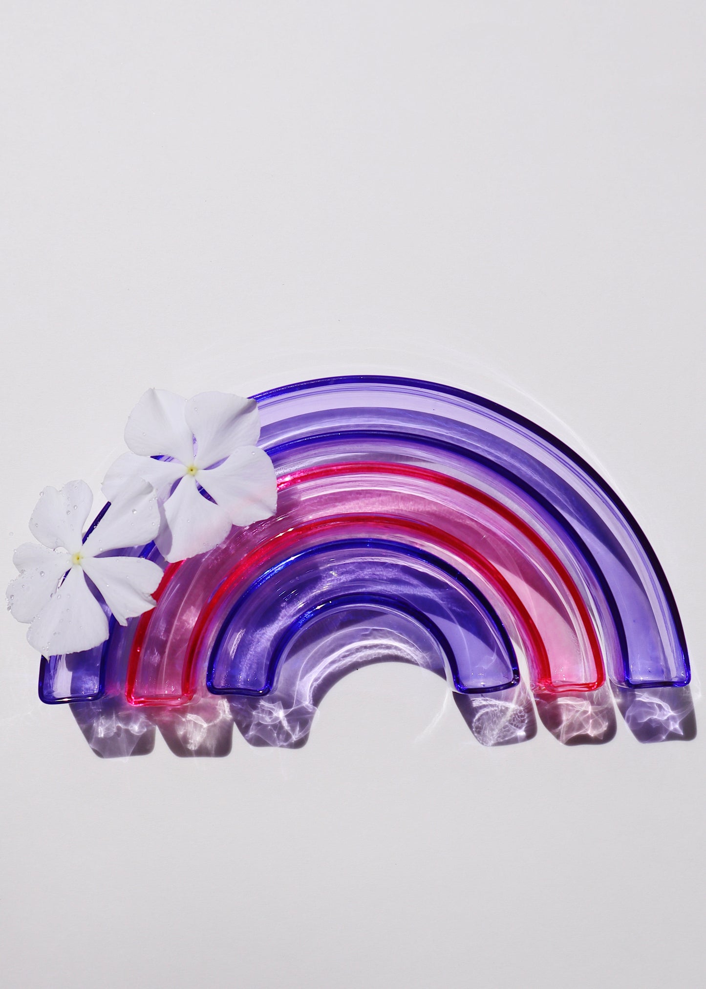 Perfectly Imperfect 40% OFF - Stackable Glass Rainbow Pua Vase Set - Purple/Pink