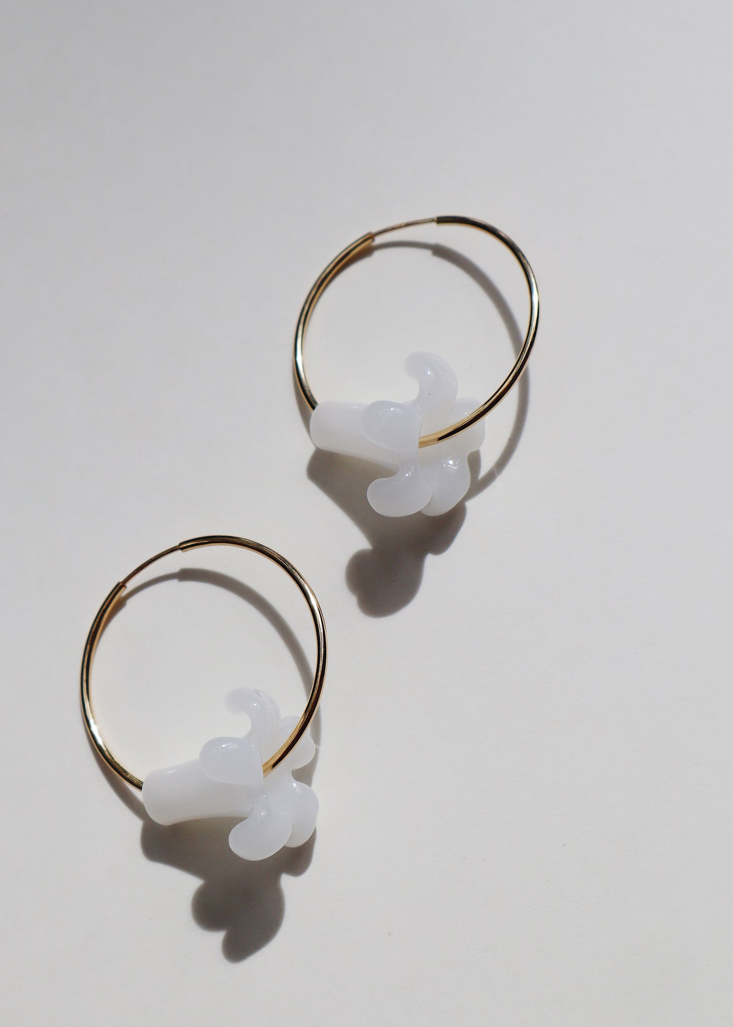 Perfectly Imperfect 40% OFF - White Puakenikeni Flower Hoop Earrings