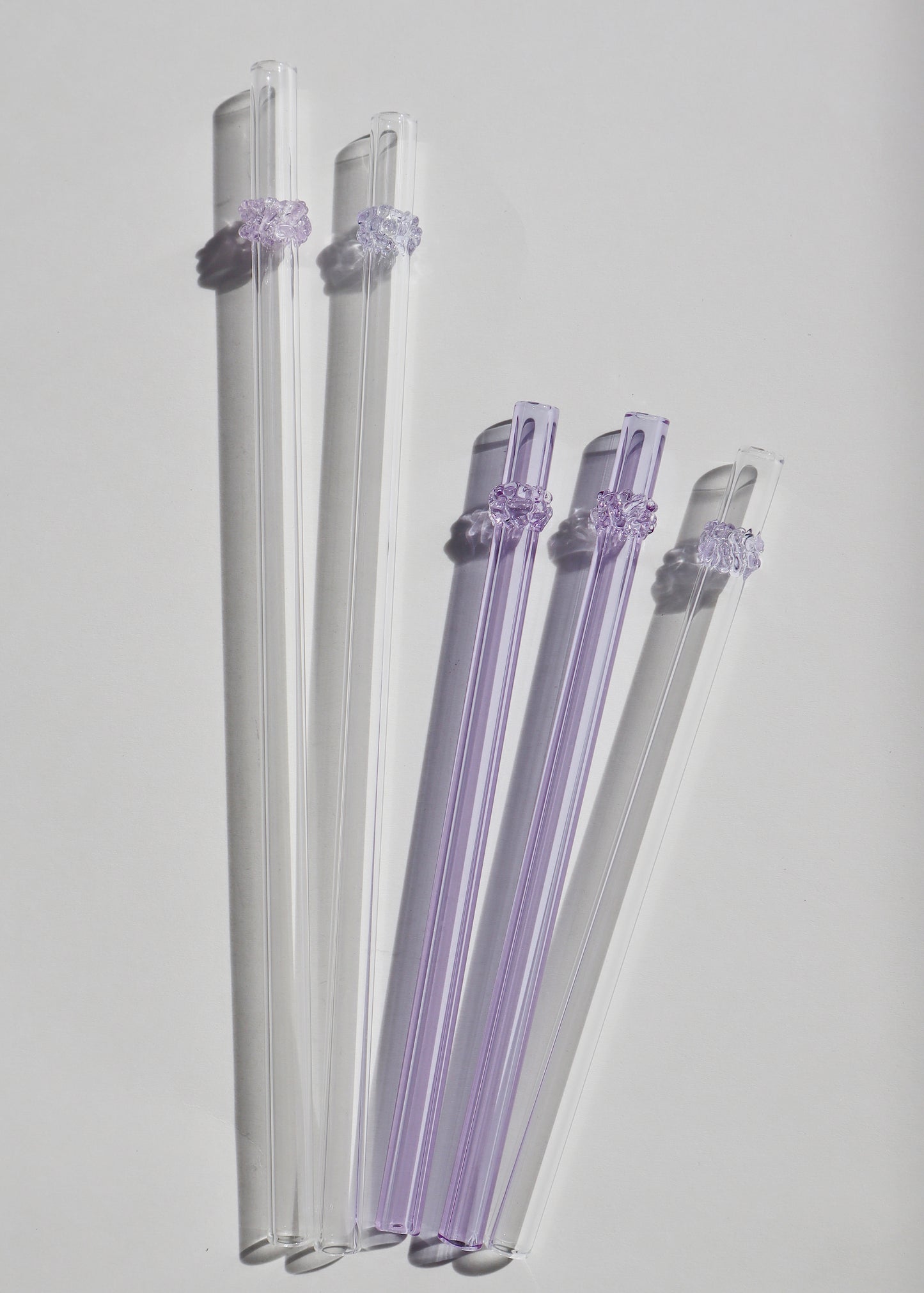 Perfectly Imperfect 40% OFF - Glass Straws - Clear & Purple Set