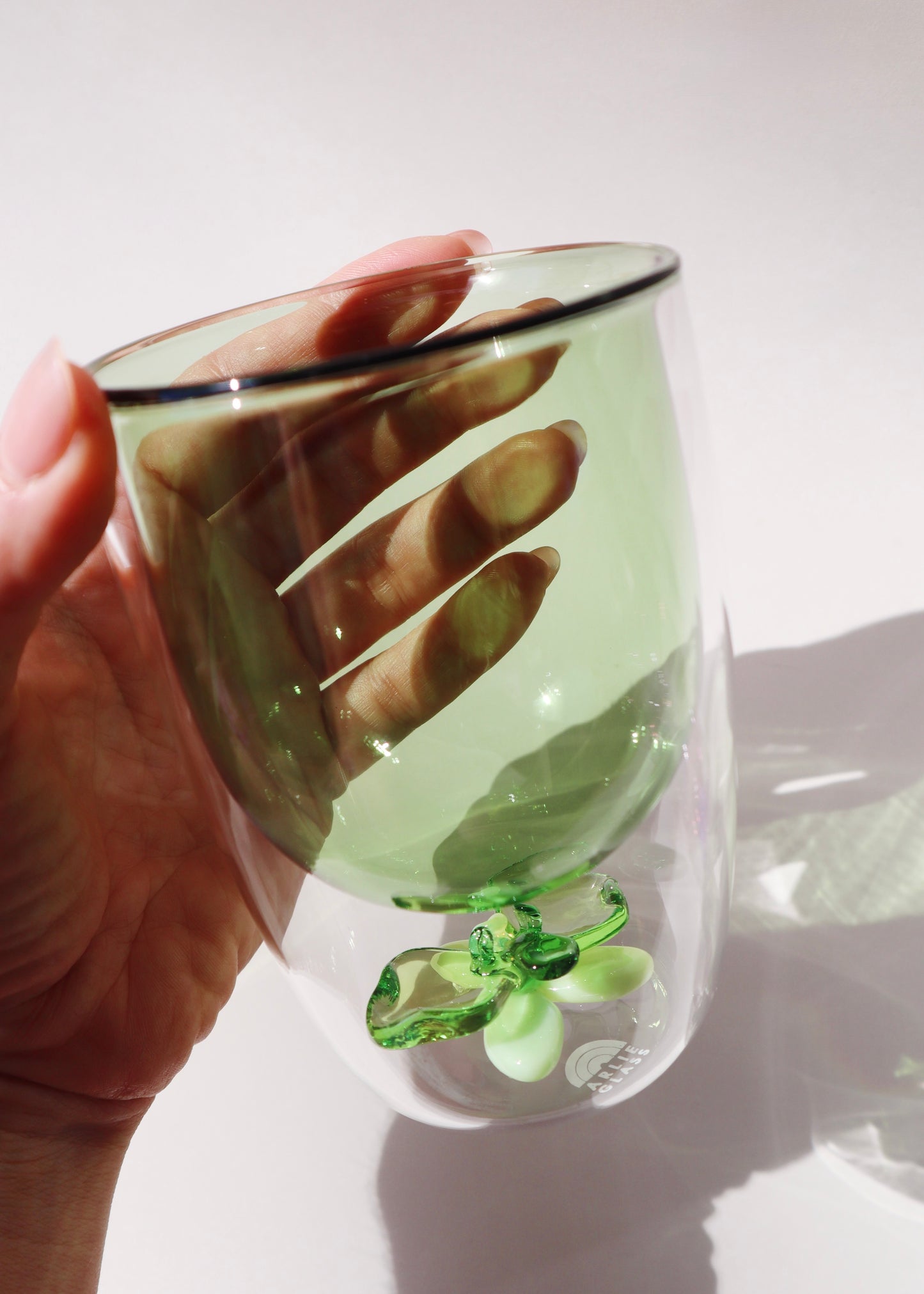Orchid Glass Tumbler Cup