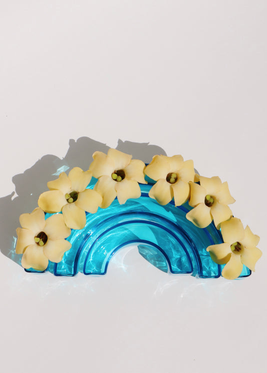 Stackable Glass Rainbow Pua Vase Set - Blue