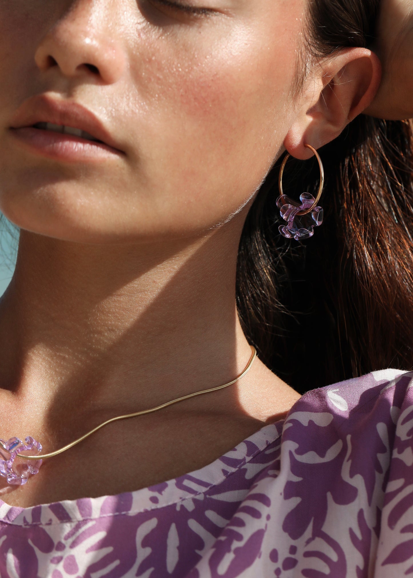 Pua Flower Hoop Earrings