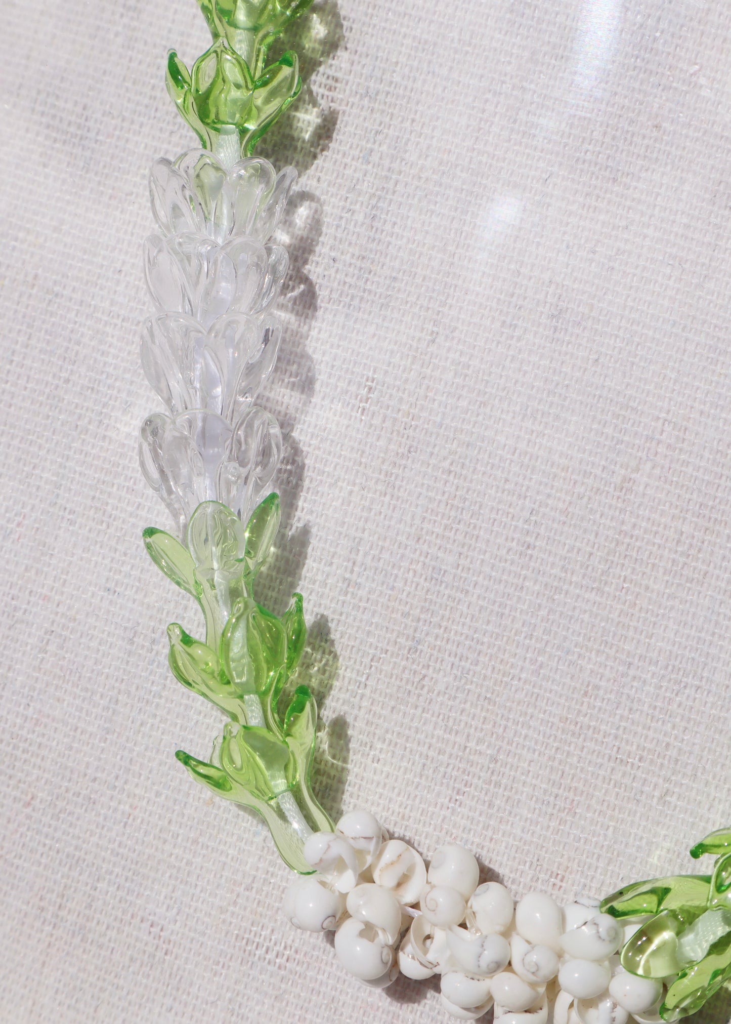 Perfectly Imperfect 40% OFF - Pikake & Pakalana Glass Mongo Shell Lei in 9" x 9" Shadowbox
