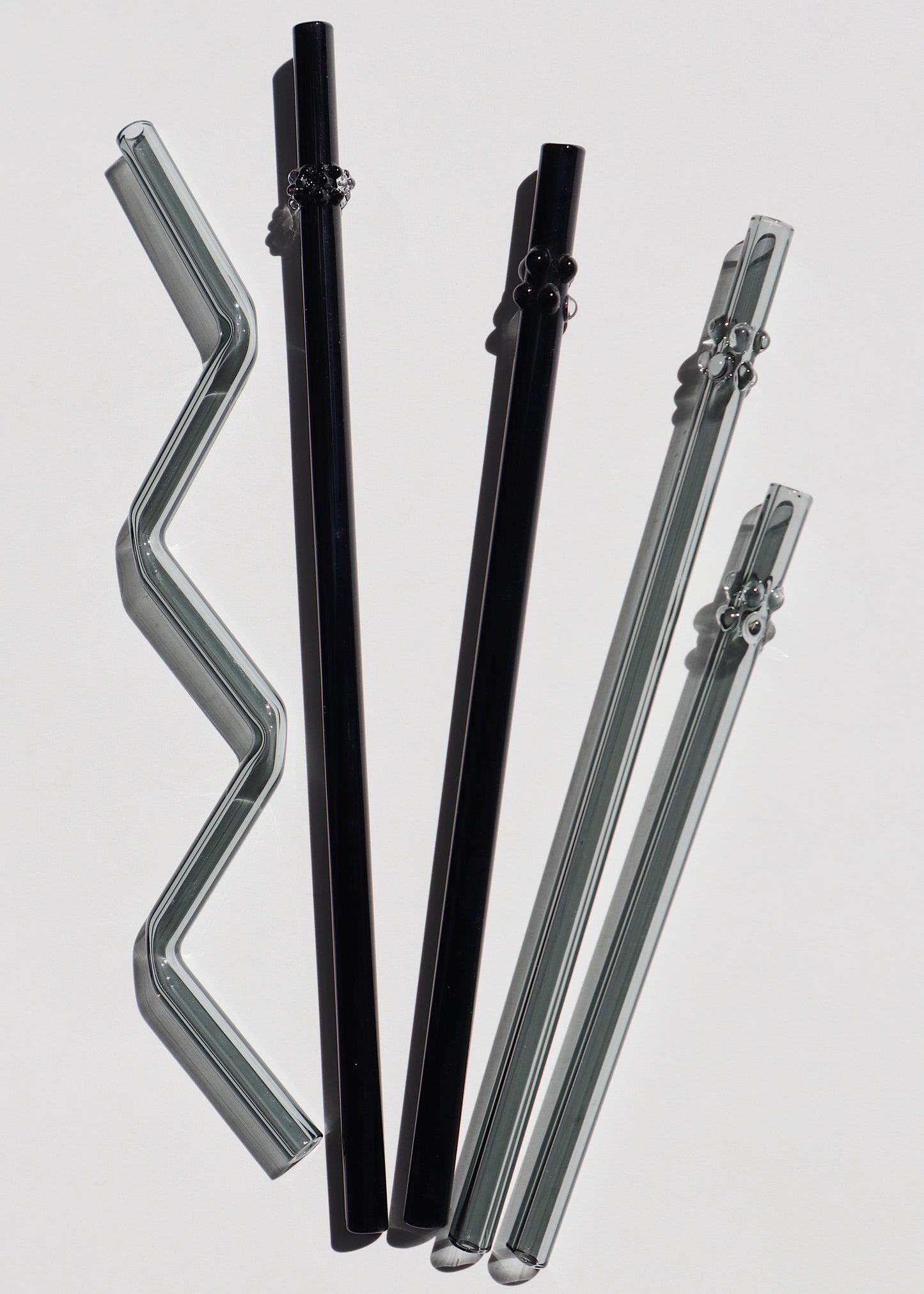 Perfectly Imperfect 40% OFF - Glass Straws - Black & Gray Mixed Set