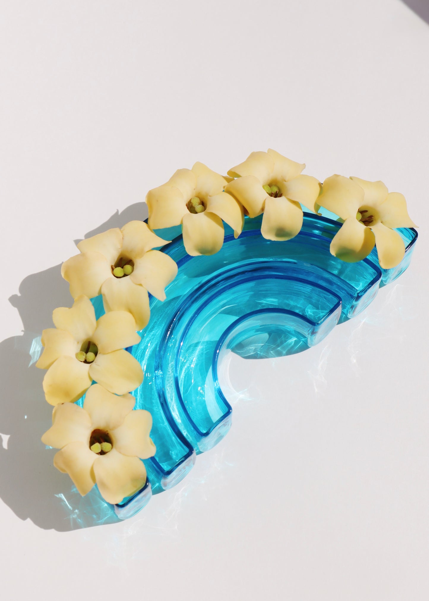 Stackable Glass Rainbow Pua Vase Set - Blue