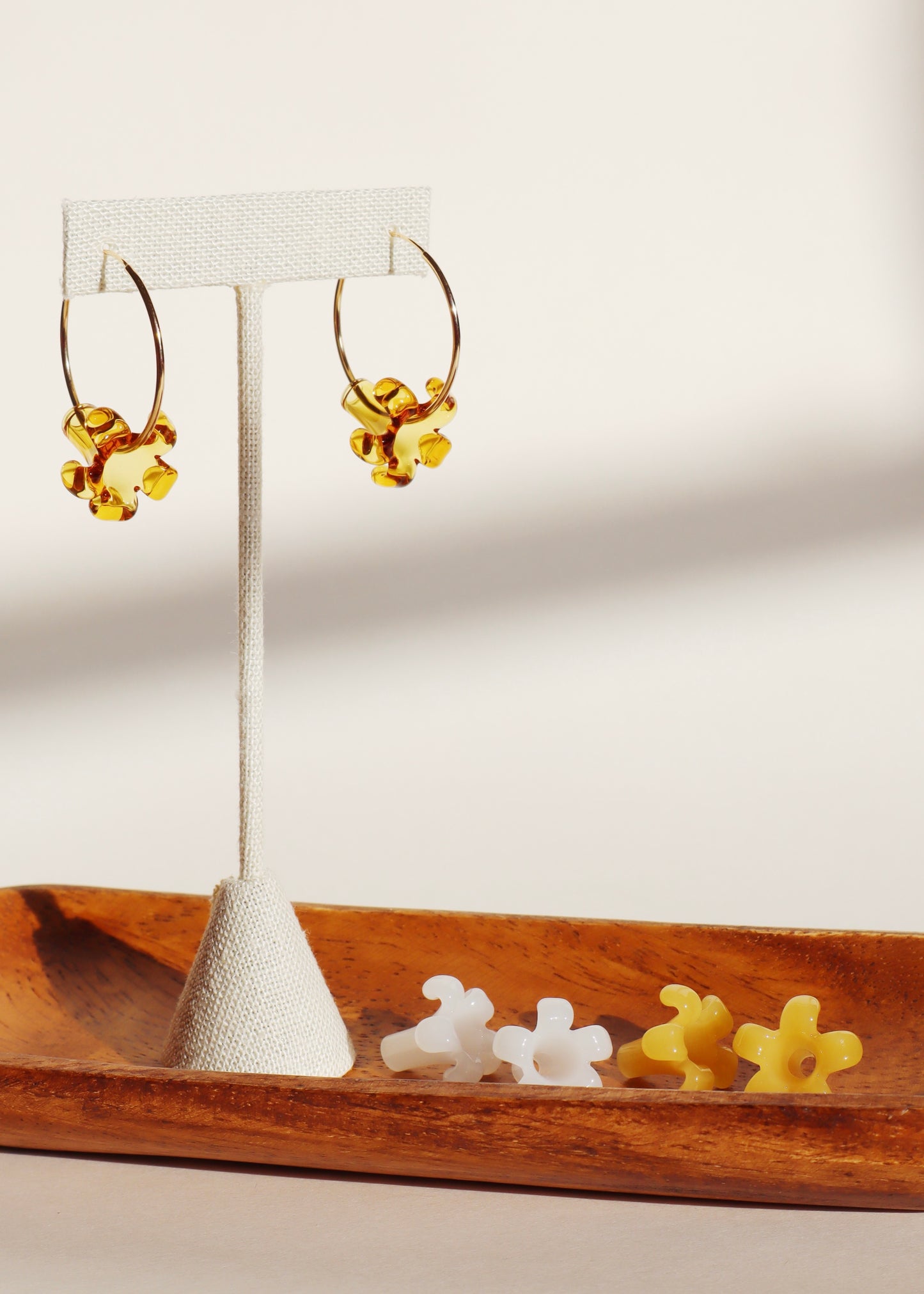 Interchangeable Puakenikeni Flower Hoop Earrings Gift Set