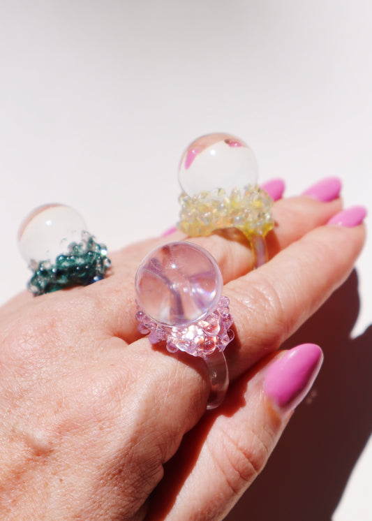 FROM THE ARCHIVES - Glass Cluster Orb Rings
