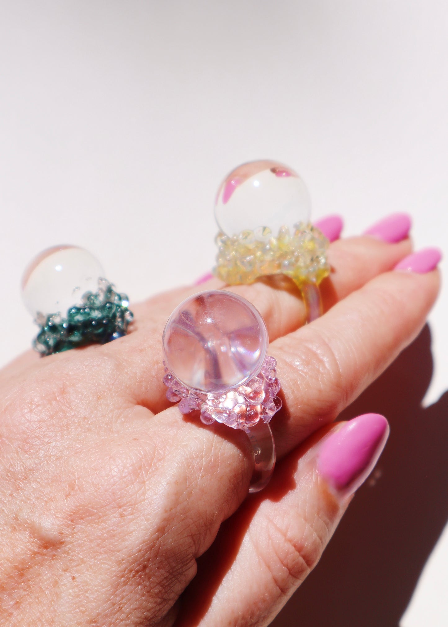 FROM THE ARCHIVES - Glass Cluster Orb Rings