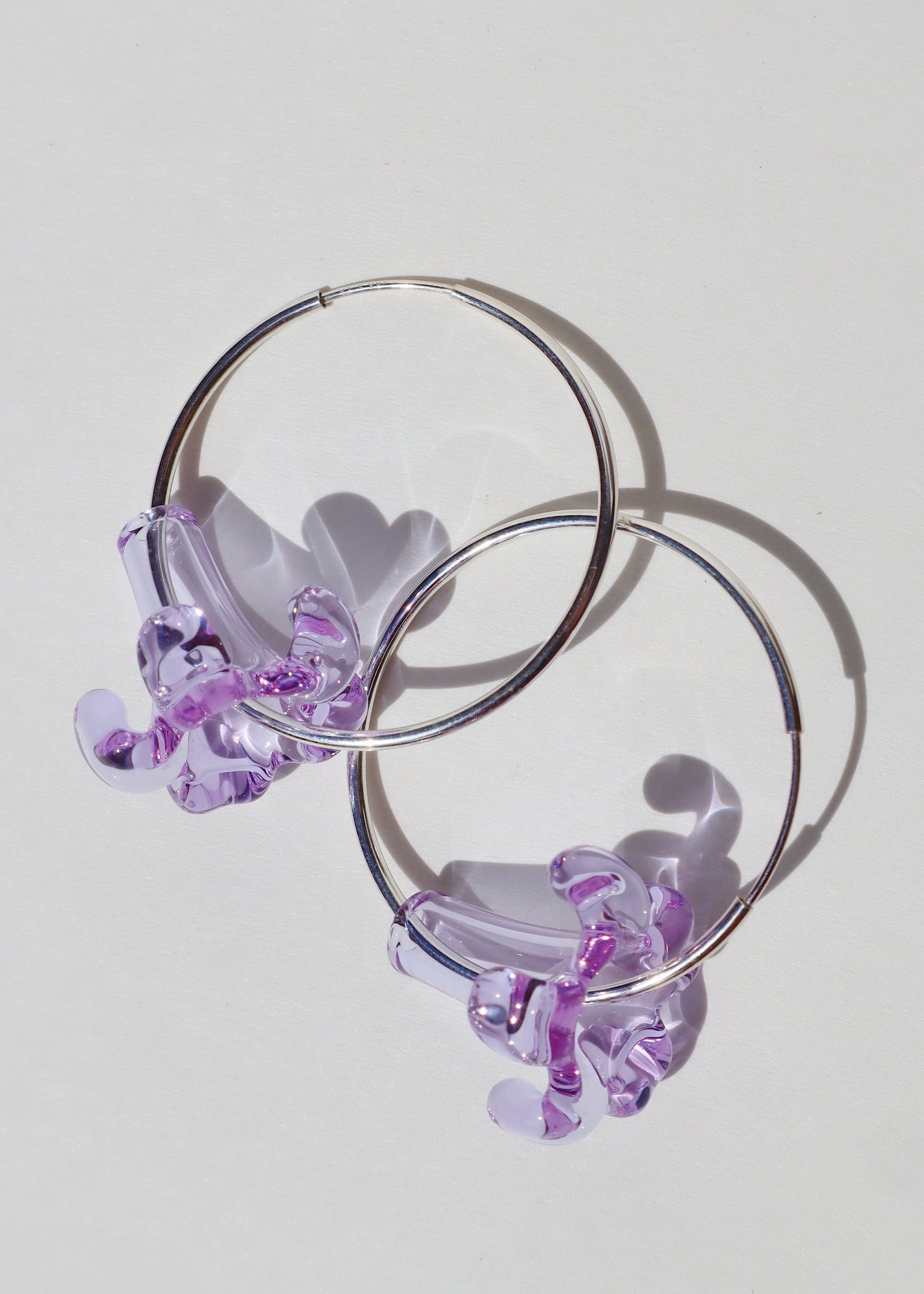 Perfectly Imperfect 40% OFF - Pua Sterling Silver Hoop Earrings Lilac