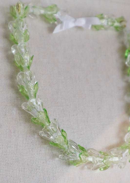 Perfectly Imperfect 40% OFF - Pikake & Pakalana Glass Lei in 9" x 9" Shadowbox