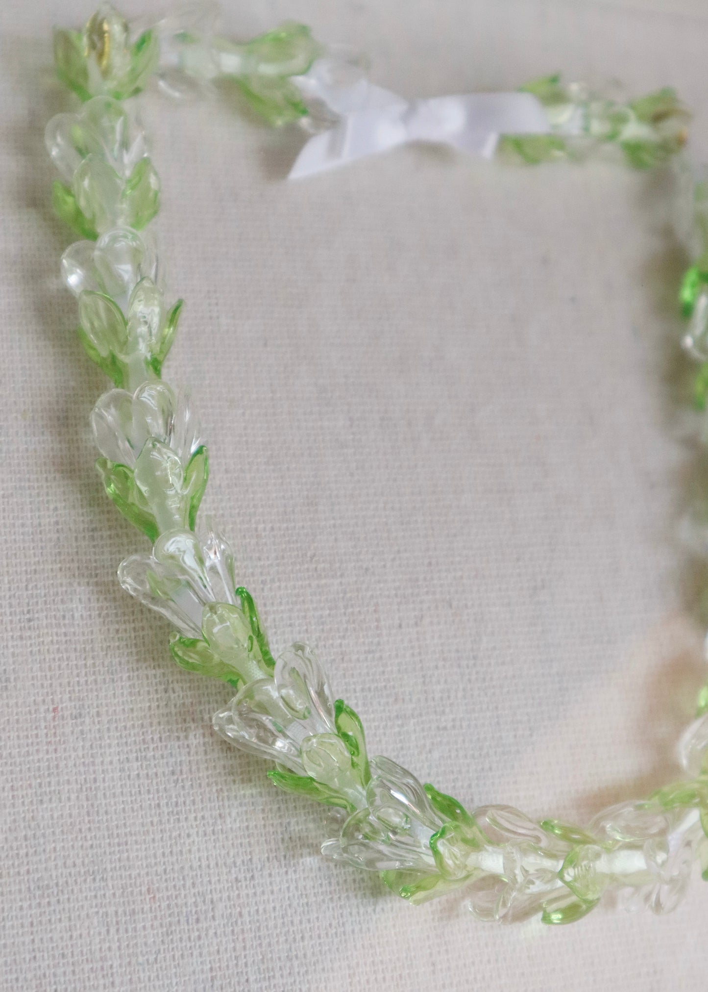 Perfectly Imperfect 40% OFF - Pikake & Pakalana Glass Lei in 9" x 9" Shadowbox