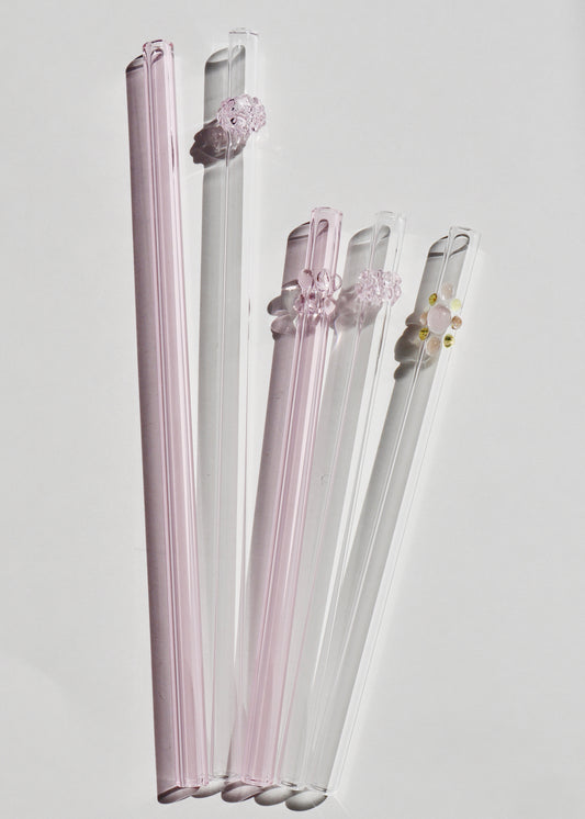 Perfectly Imperfect 40% OFF - Glass Straws - Pink & Clear Mixed Set