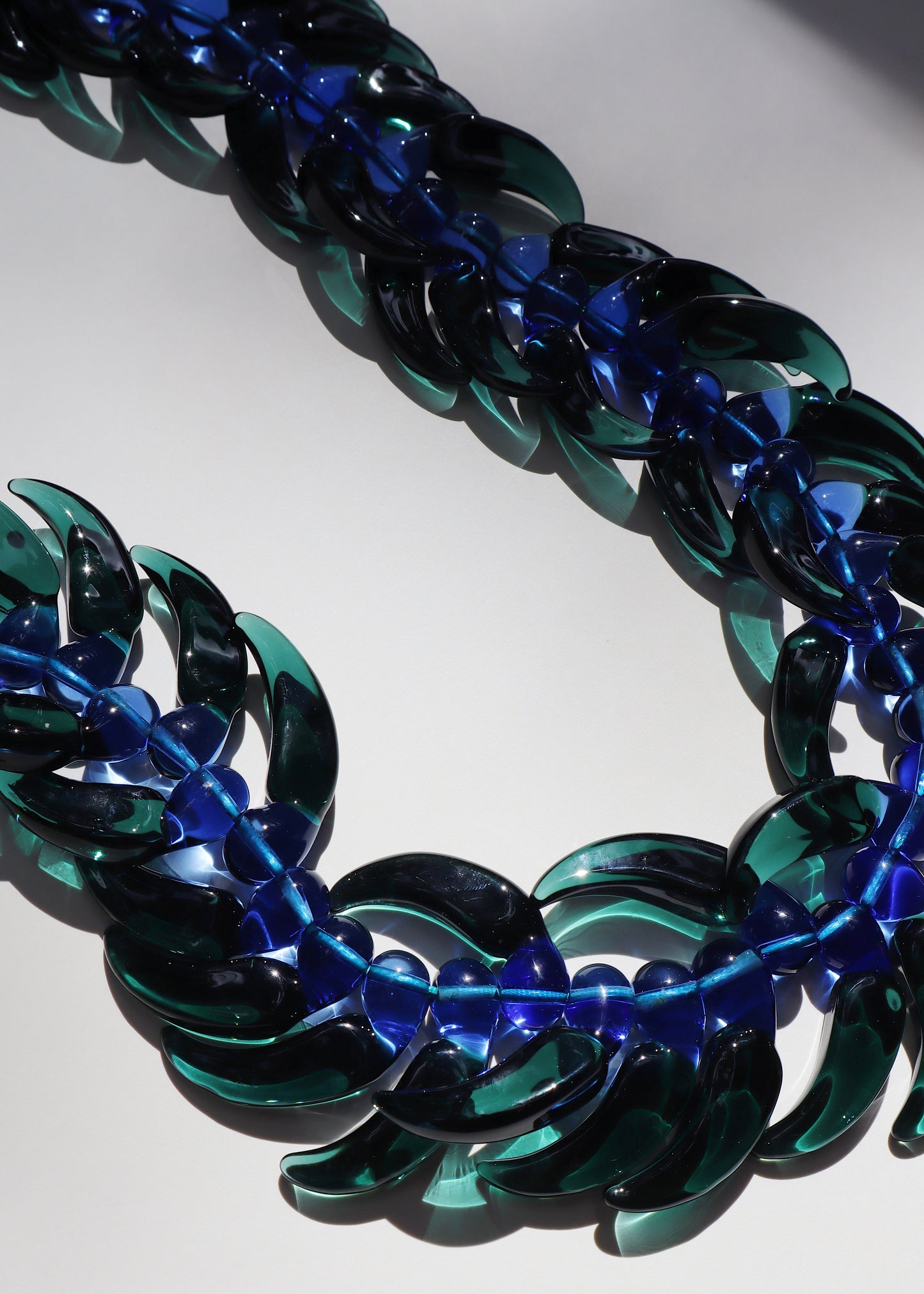 Perfectly Imperfect 40% OFF - Full Glass Blue Jade Bud Lei with 64 Pua