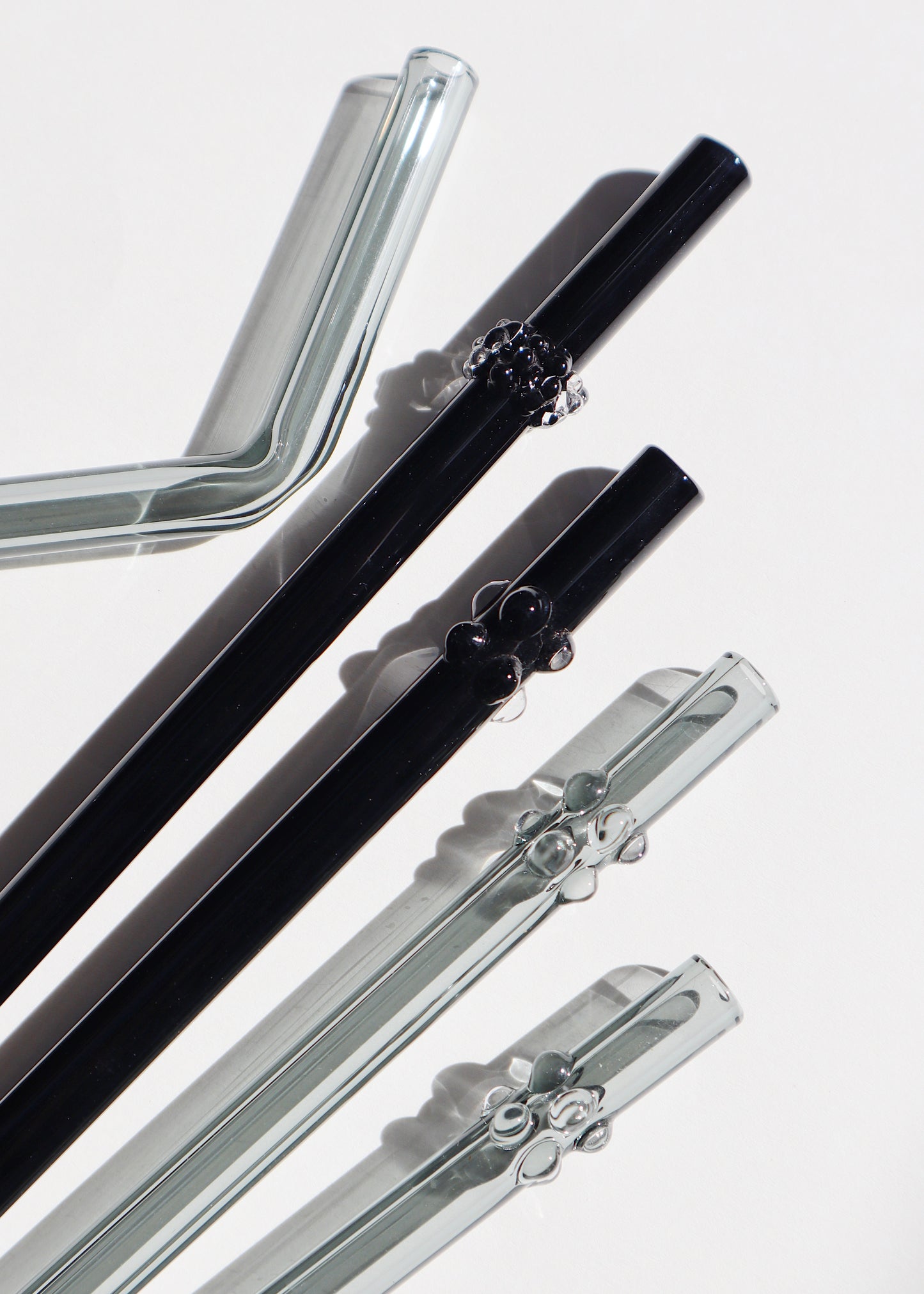 Perfectly Imperfect 40% OFF - Glass Straws - Black & Gray Mixed Set
