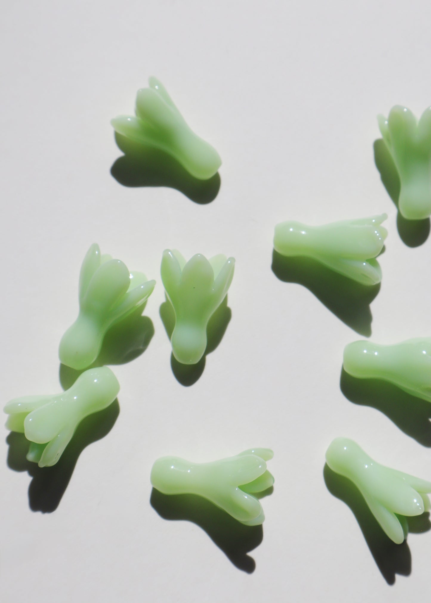 Perfectly Imperfect 40% OFF - Single Opaque Mint Green Pakalana Pua ~ Earring Size