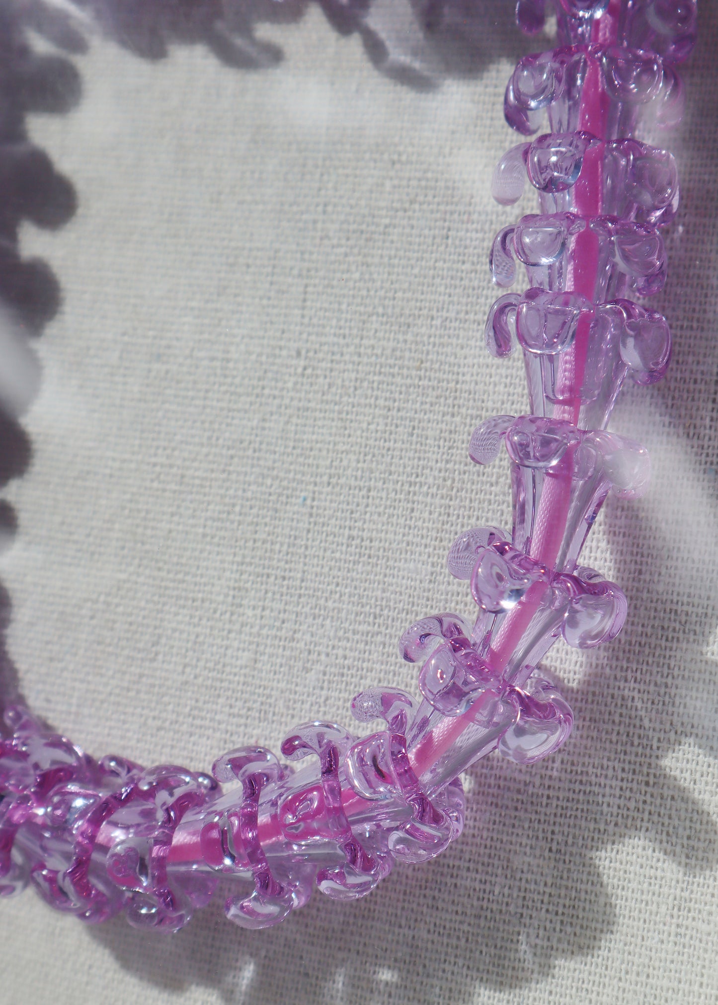 Perfectly Imperfect 40% OFF - Purple Puakenikeni Glass Lei in 9" x 9" Shadowbox