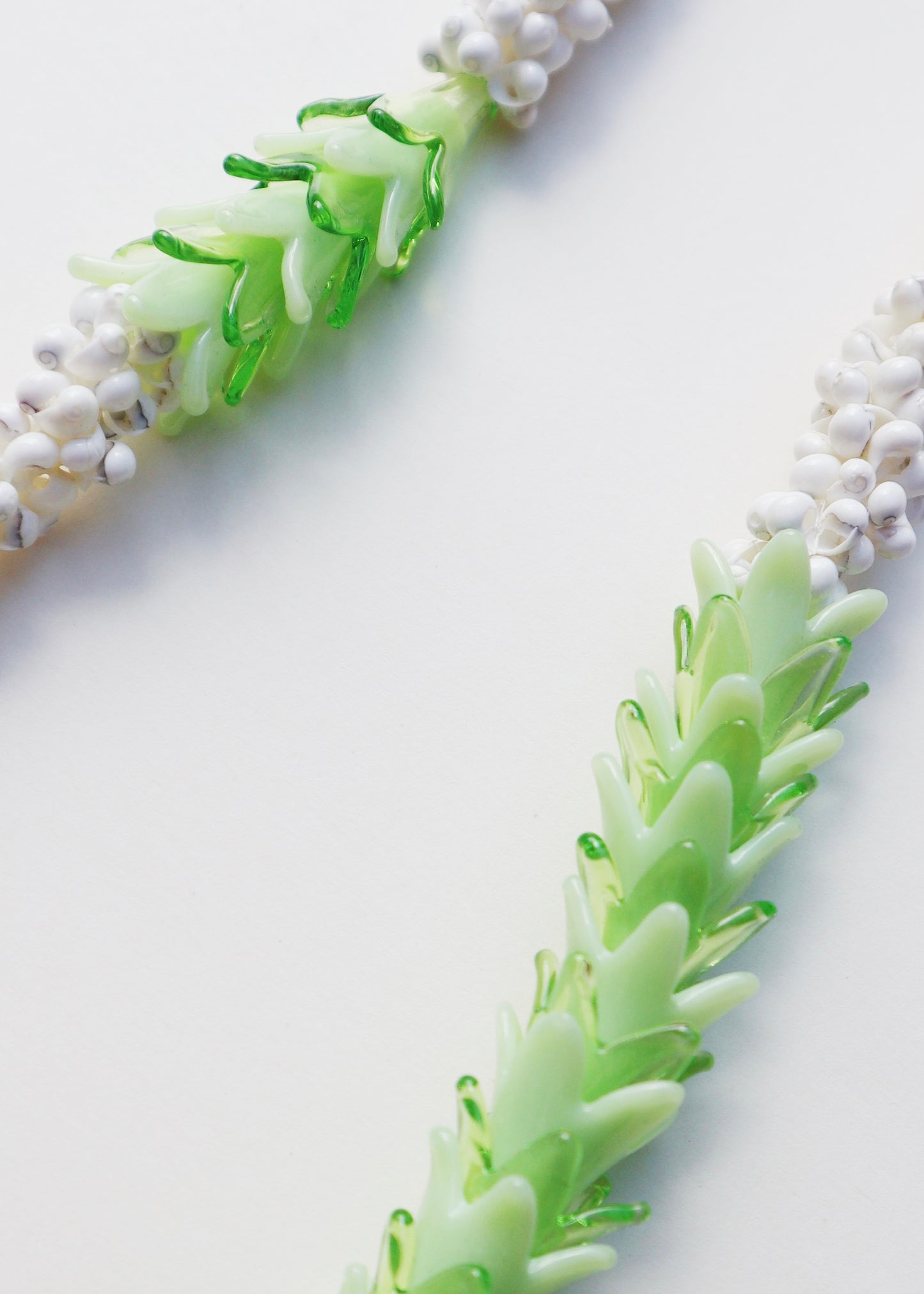 Perfectly Imperfect 40% OFF - Glass Pakalana Mongo Shell Lei with 20 Pua