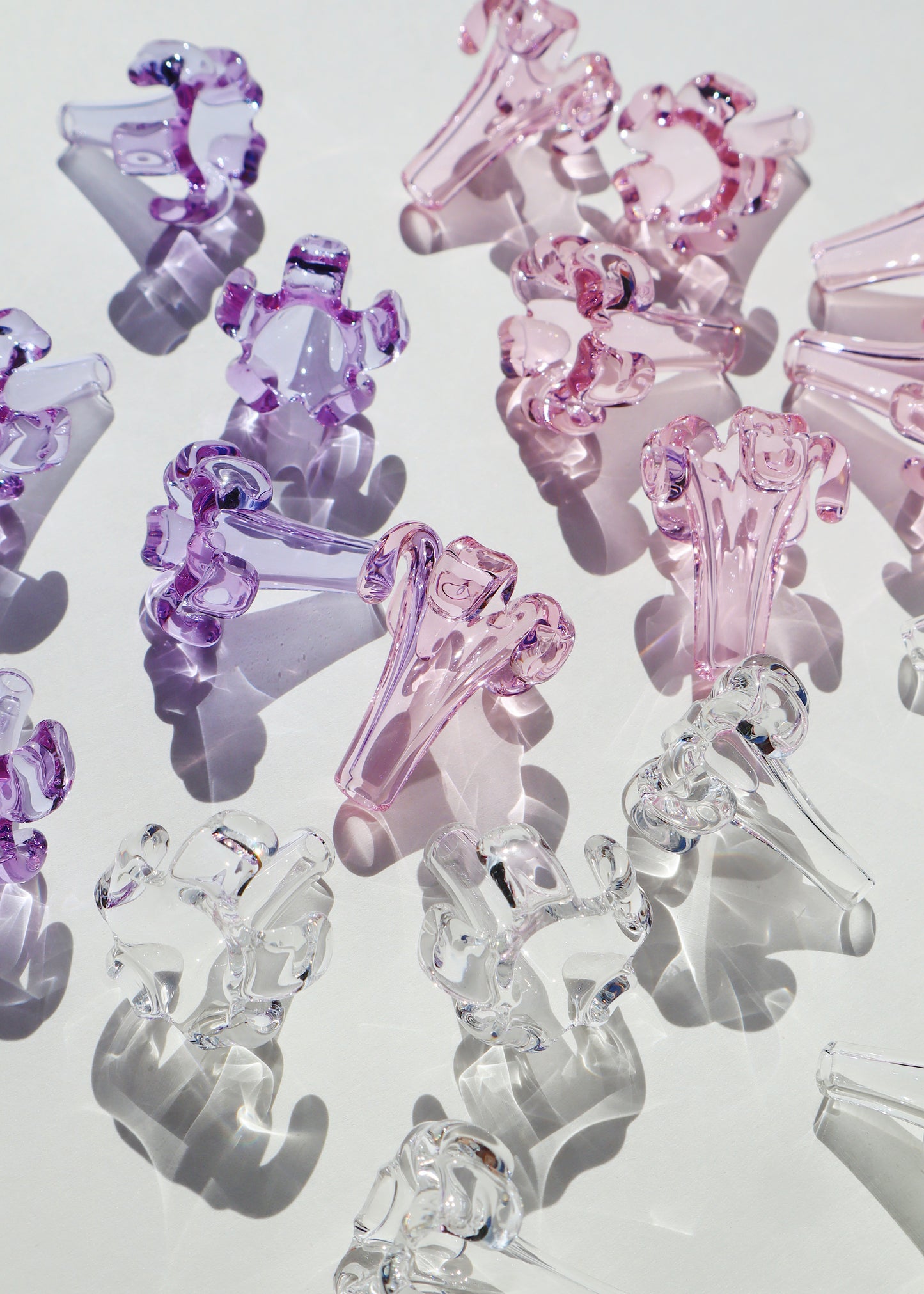 Perfectly Imperfect 40% off - Single Puakenikeni Flowers Clear,Purple,Pink ~ Regular, Lei Size