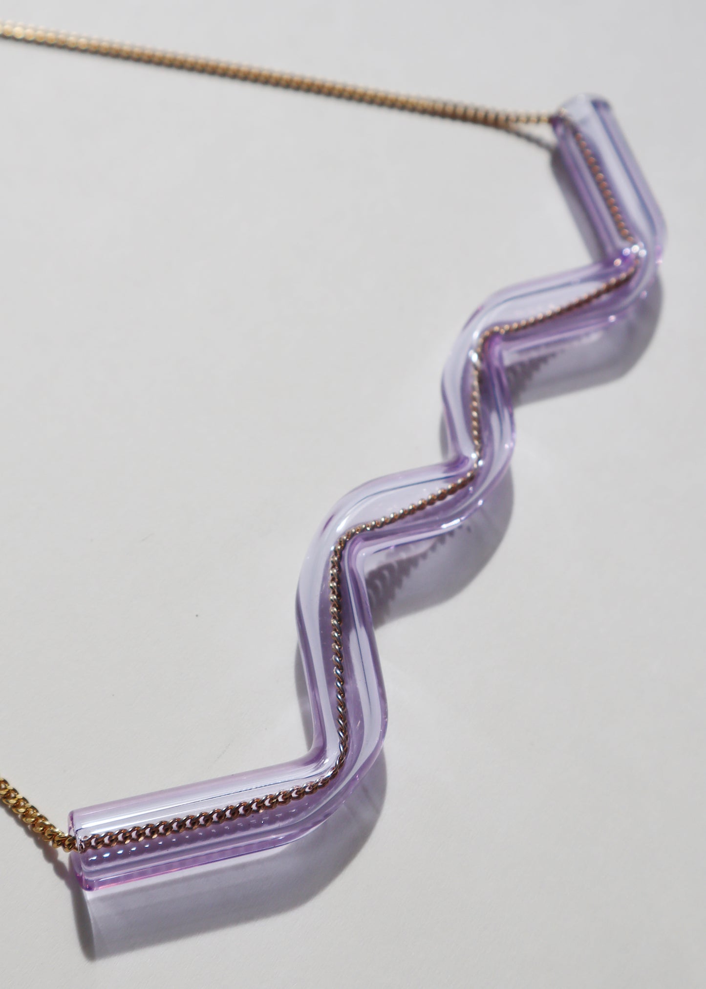 FROM THE ARCHIVES - Purple Zig Zag Tube Necklace