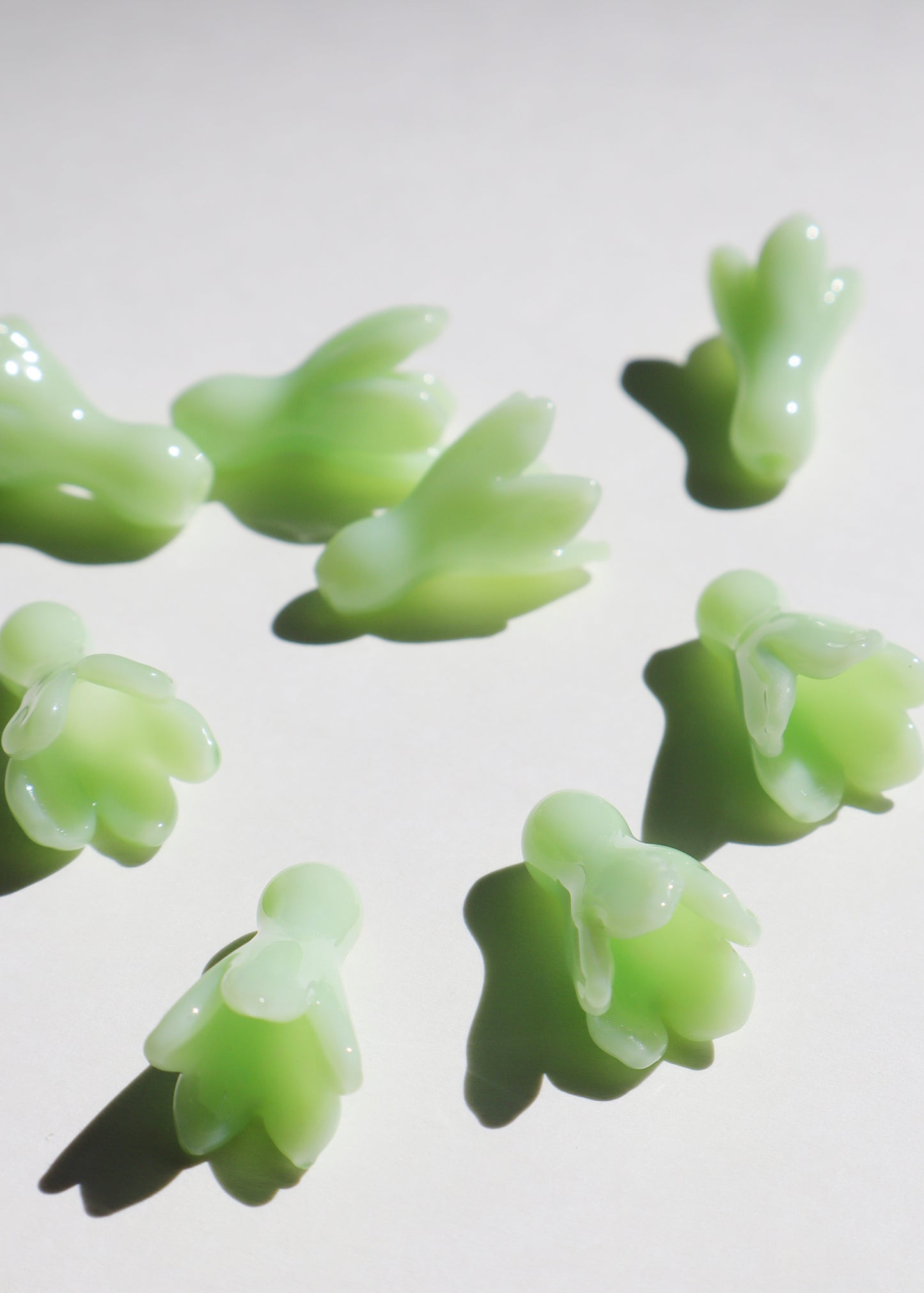 Perfectly Imperfect 40% OFF - Single Opaque Mint Green Pakalana Pua ~ Earring Size