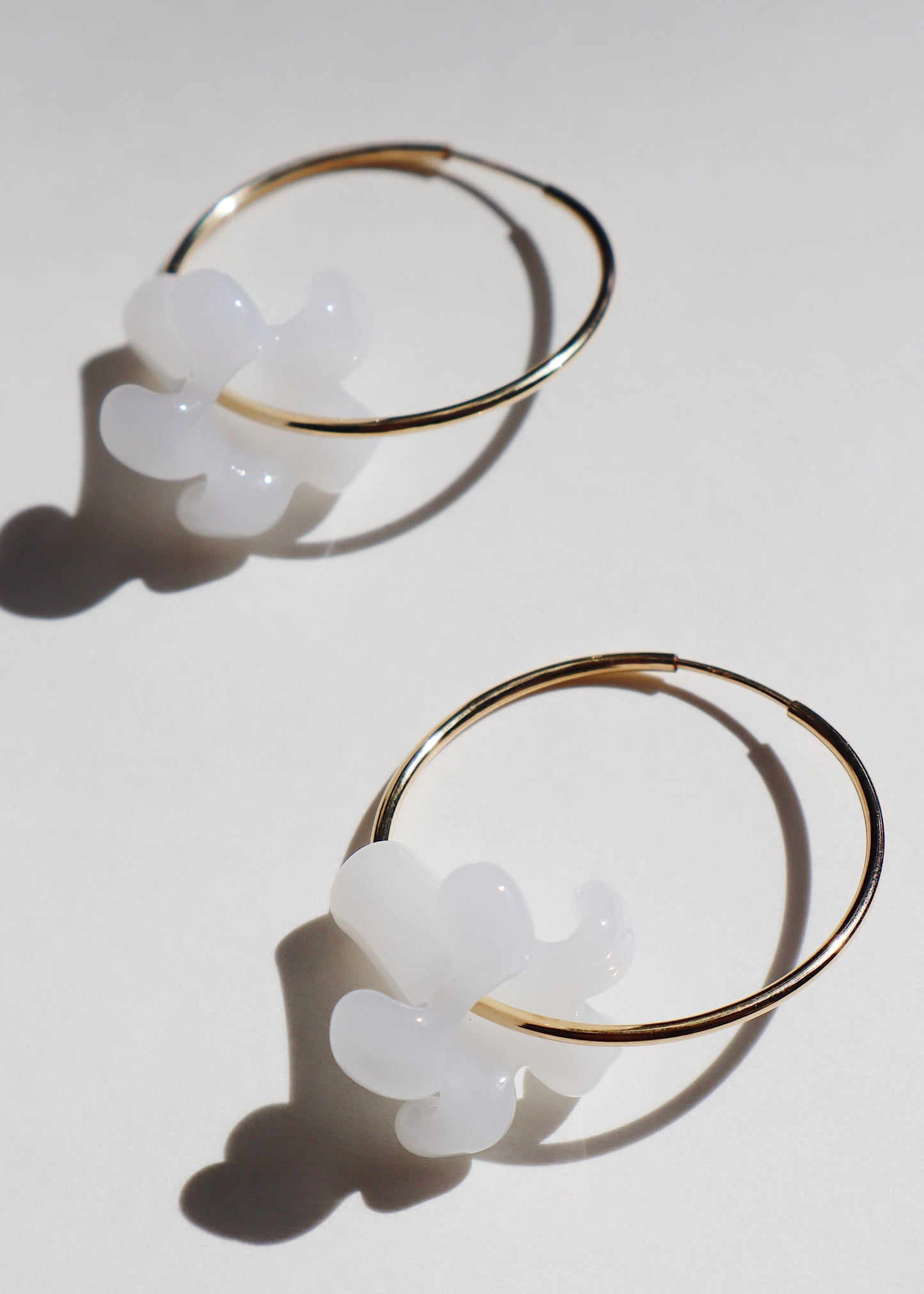 Perfectly Imperfect 40% OFF - White Puakenikeni Flower Hoop Earrings