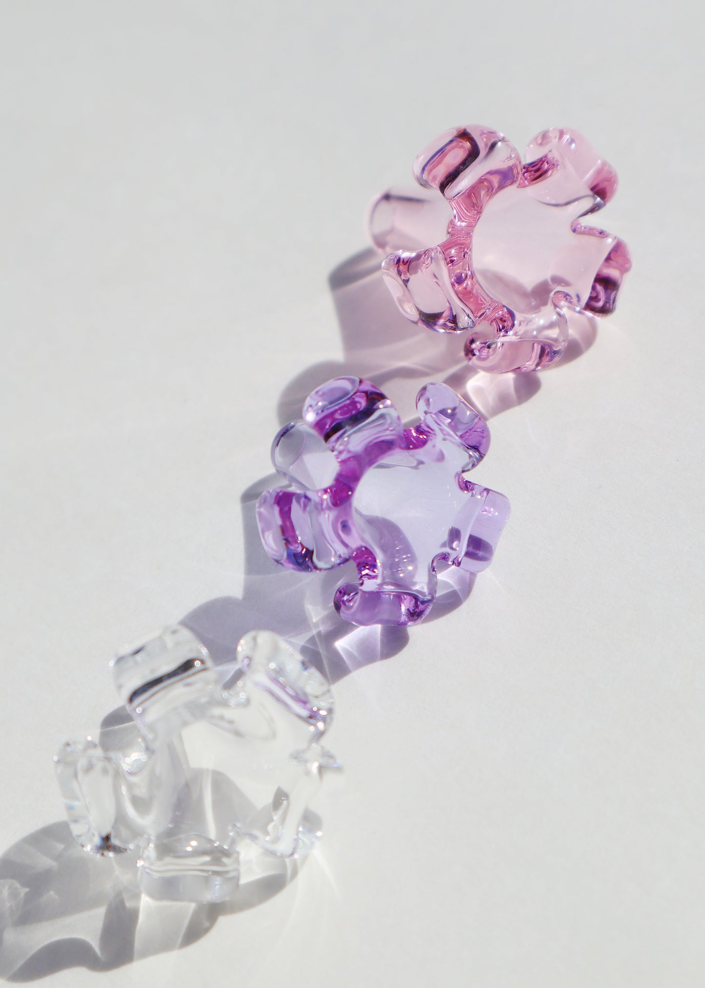 Perfectly Imperfect 40% off - Single Puakenikeni Flowers Clear,Purple,Pink ~ Regular, Lei Size