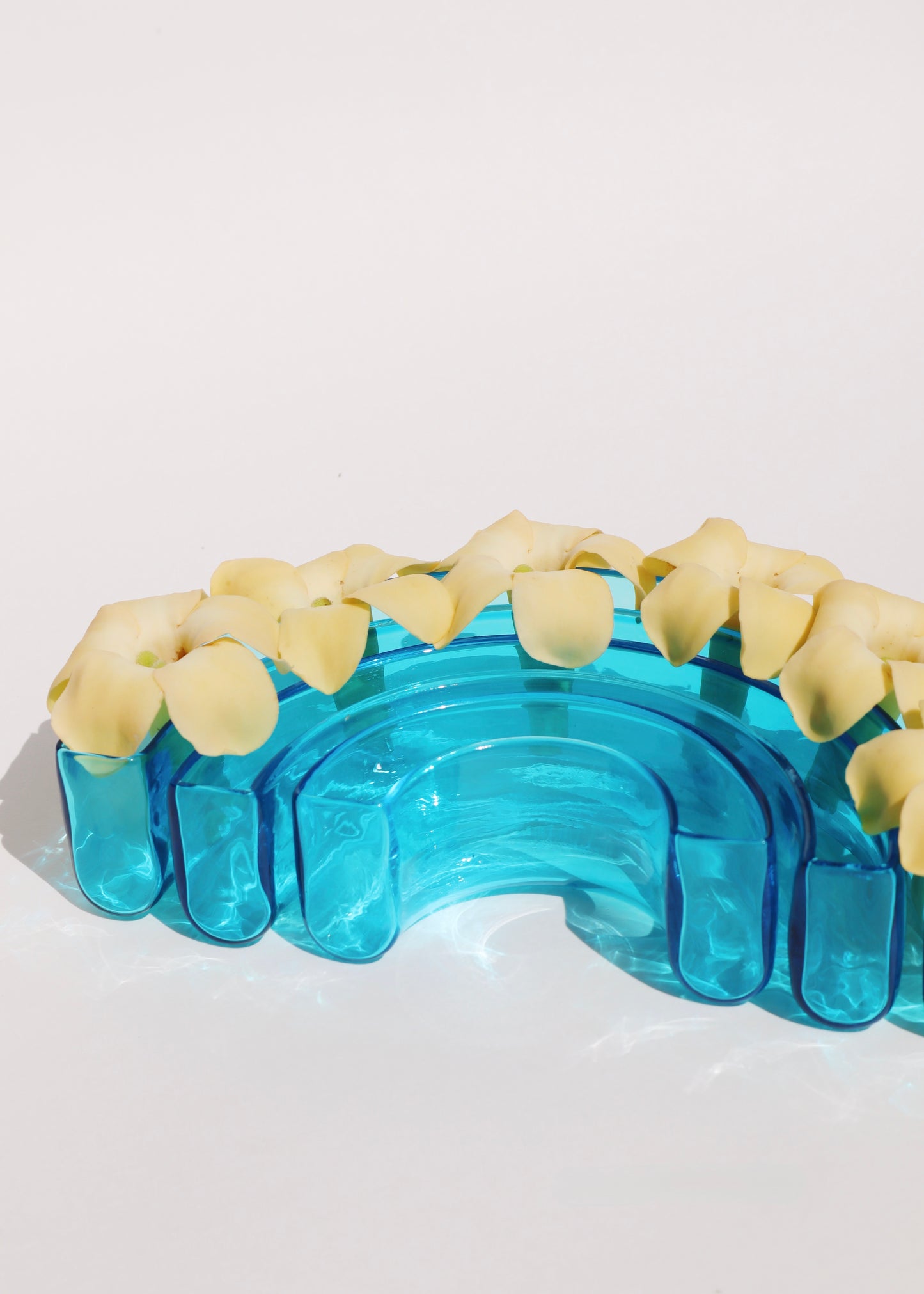 Stackable Glass Rainbow Pua Vase Set - Blue