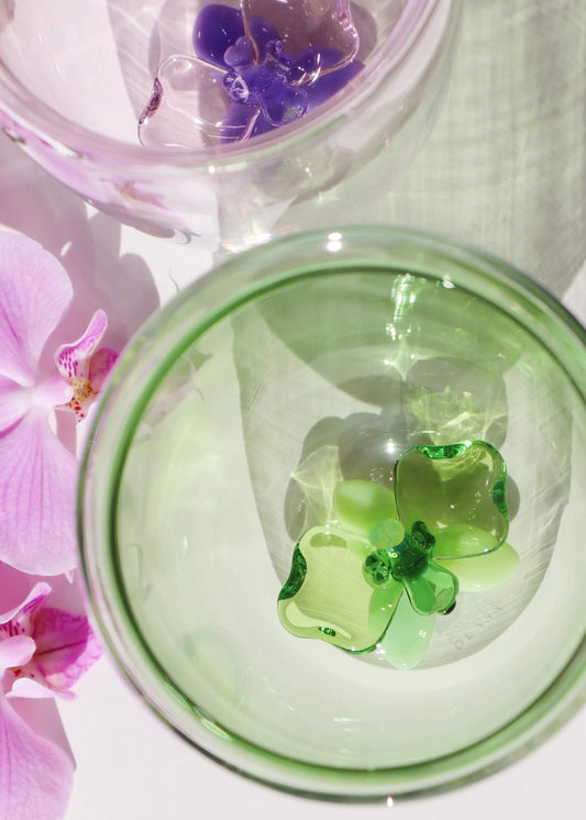 Orchid Glass Tumbler Cup