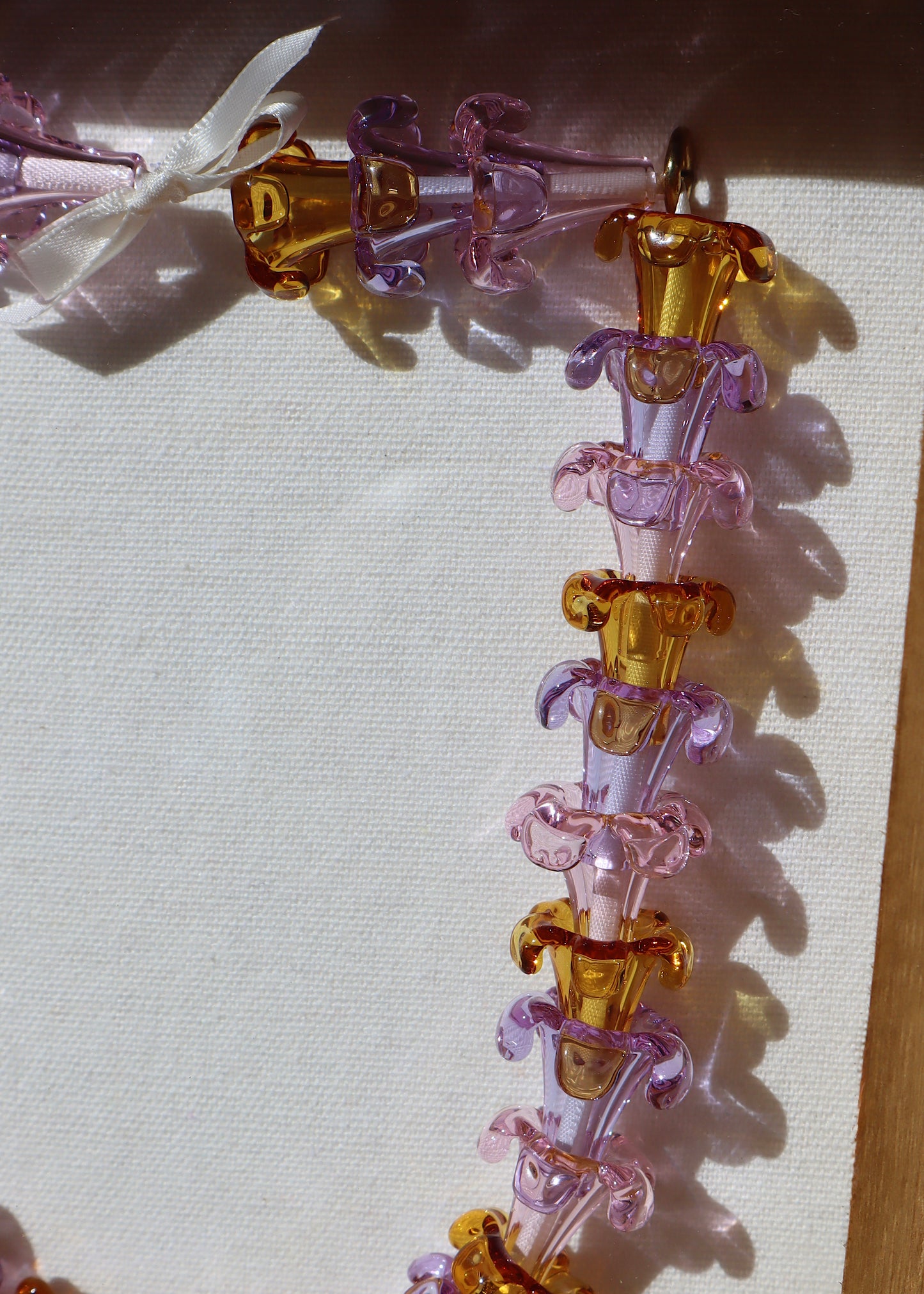 Perfectly Imperfect 40% OFF - Mixed Puakenikeni Glass Lei in 8" x 10" Shadowbox