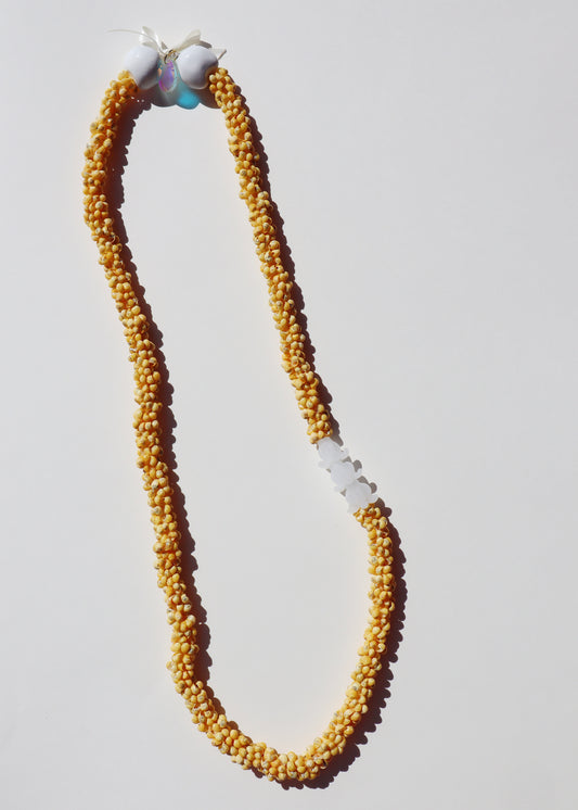 Perfectly Imperfect 40% OFF - Glass Crown Flower Mongo Shell Lei with 3 Pua