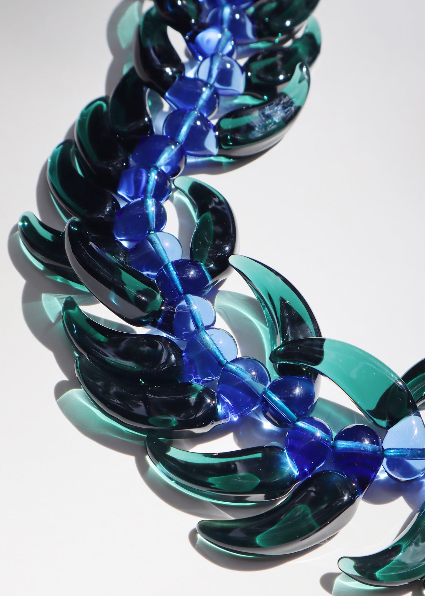 Perfectly Imperfect 40% OFF - Full Glass Blue Jade Bud Lei with 64 Pua