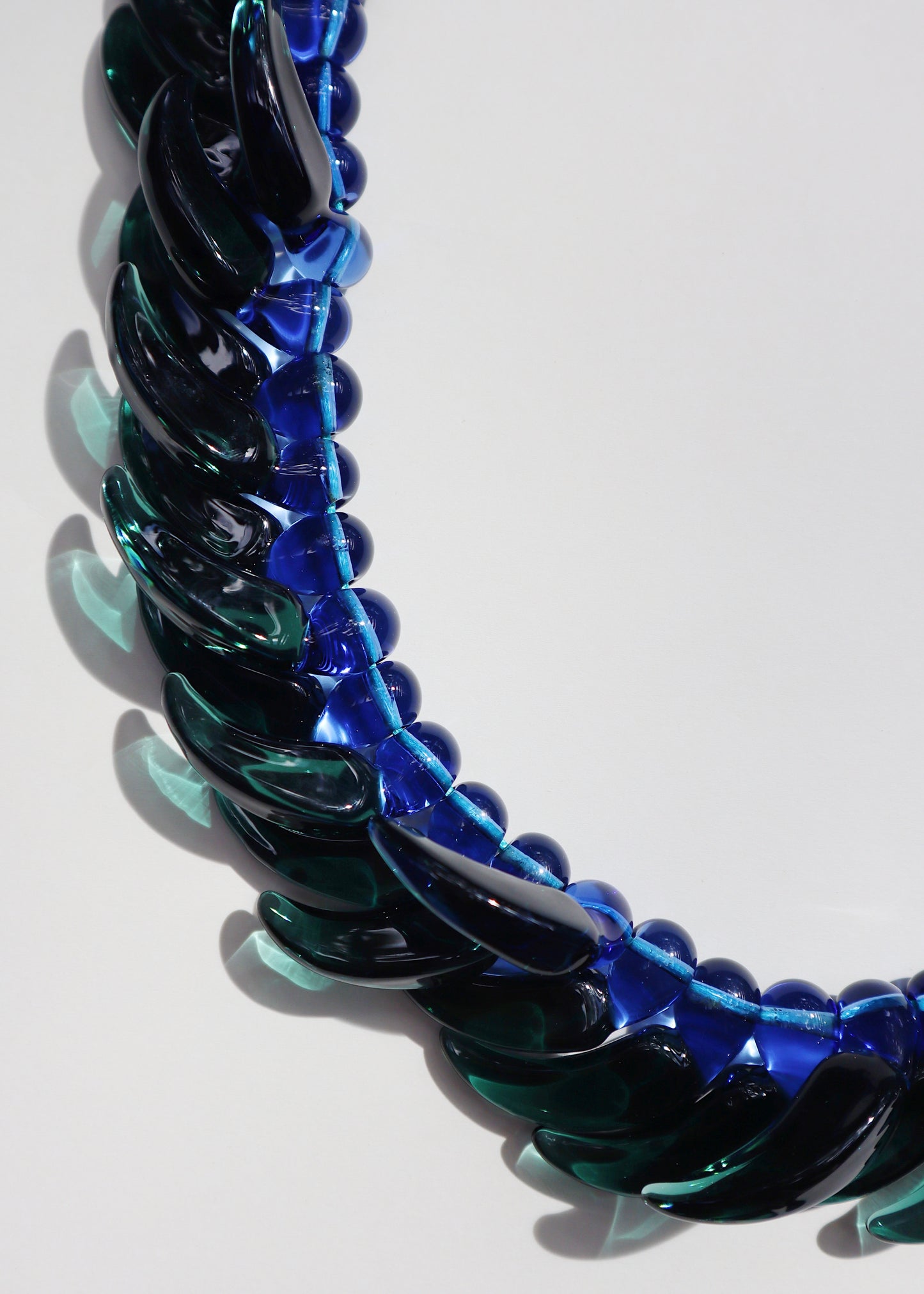 Perfectly Imperfect 40% OFF - Full Glass Blue Jade Bud Lei with 64 Pua