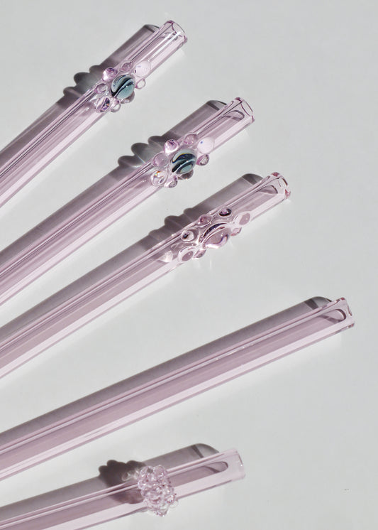 Perfectly Imperfect 40% OFF - Glass Straws - Pink Mixed Set
