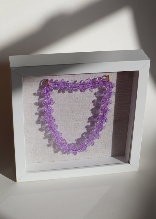 Perfectly Imperfect 40% OFF - Full Crown Flower Glass Lei in 9" x 9" Shadowbox