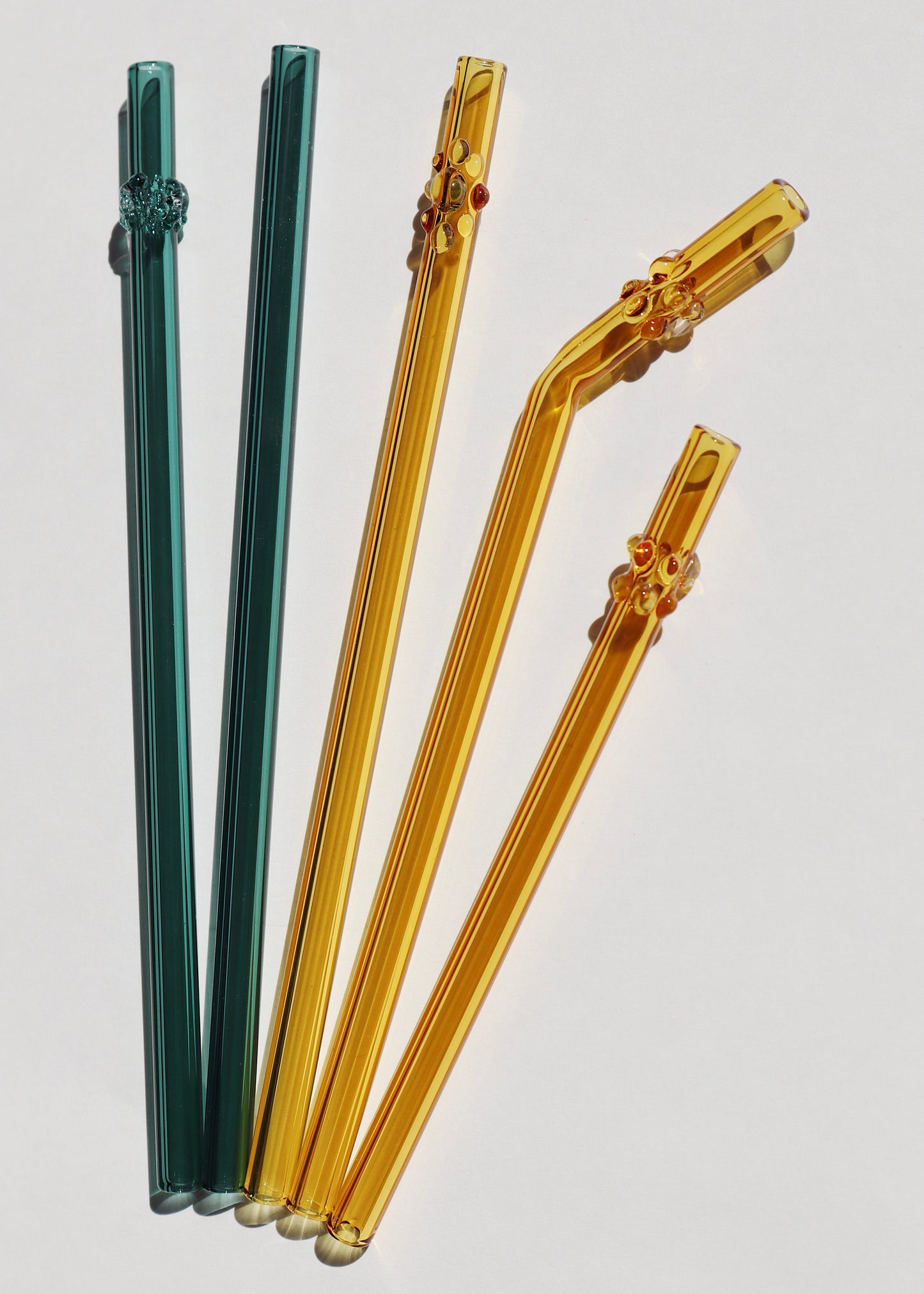 Perfectly Imperfect 40% OFF - Glass Straws - Green & Yellow Mixed Set