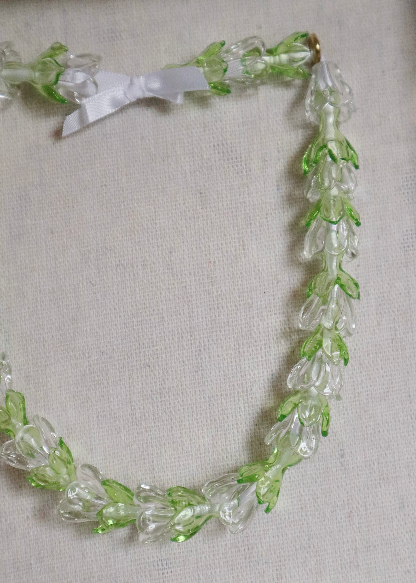 Perfectly Imperfect 40% OFF - Pikake & Pakalana Glass Lei in 9" x 9" Shadowbox