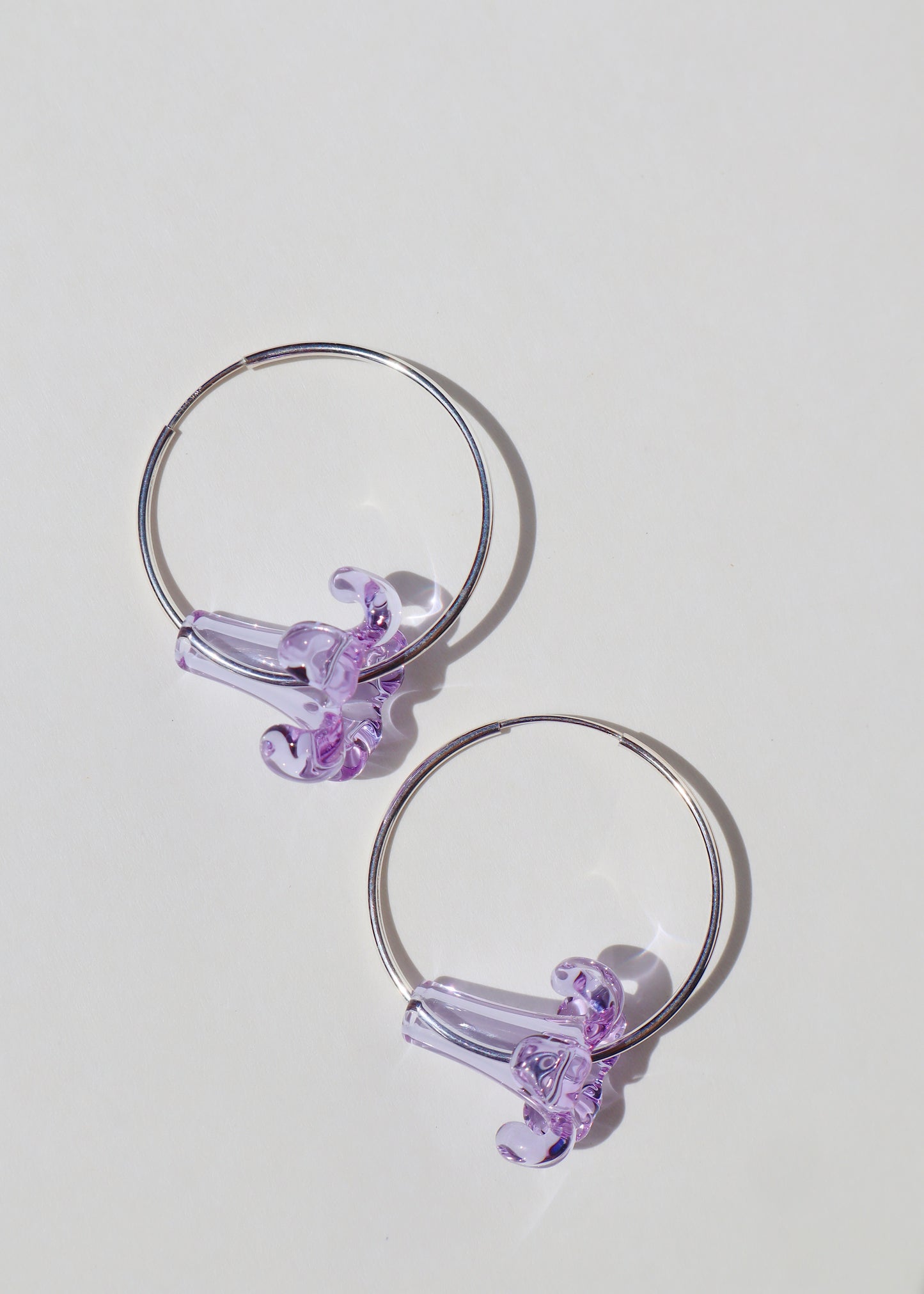 Perfectly Imperfect 40% OFF - Pua Sterling Silver Hoop Earrings Lilac