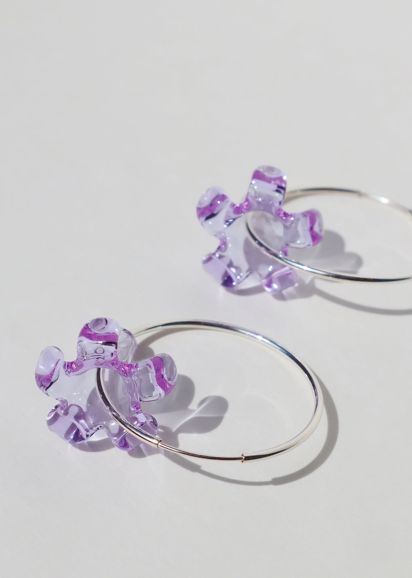 Perfectly Imperfect 40% OFF - Pua Sterling Silver Hoop Earrings Lilac