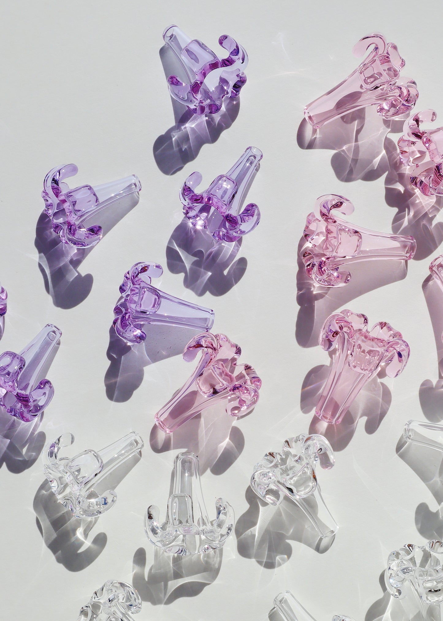 Perfectly Imperfect 40% off - Single Puakenikeni Flowers Clear,Purple,Pink ~ Regular, Lei Size