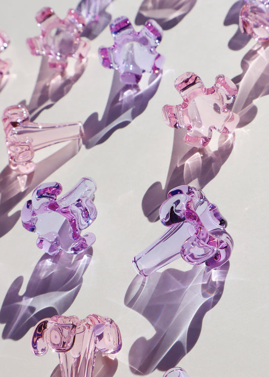 Single Puakenikeni Flowers - Pink and Purple