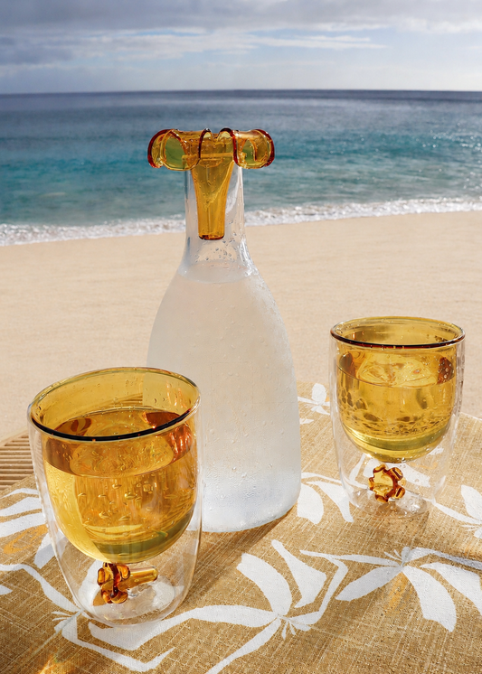 Puakenikeni Glass Serving Carafe