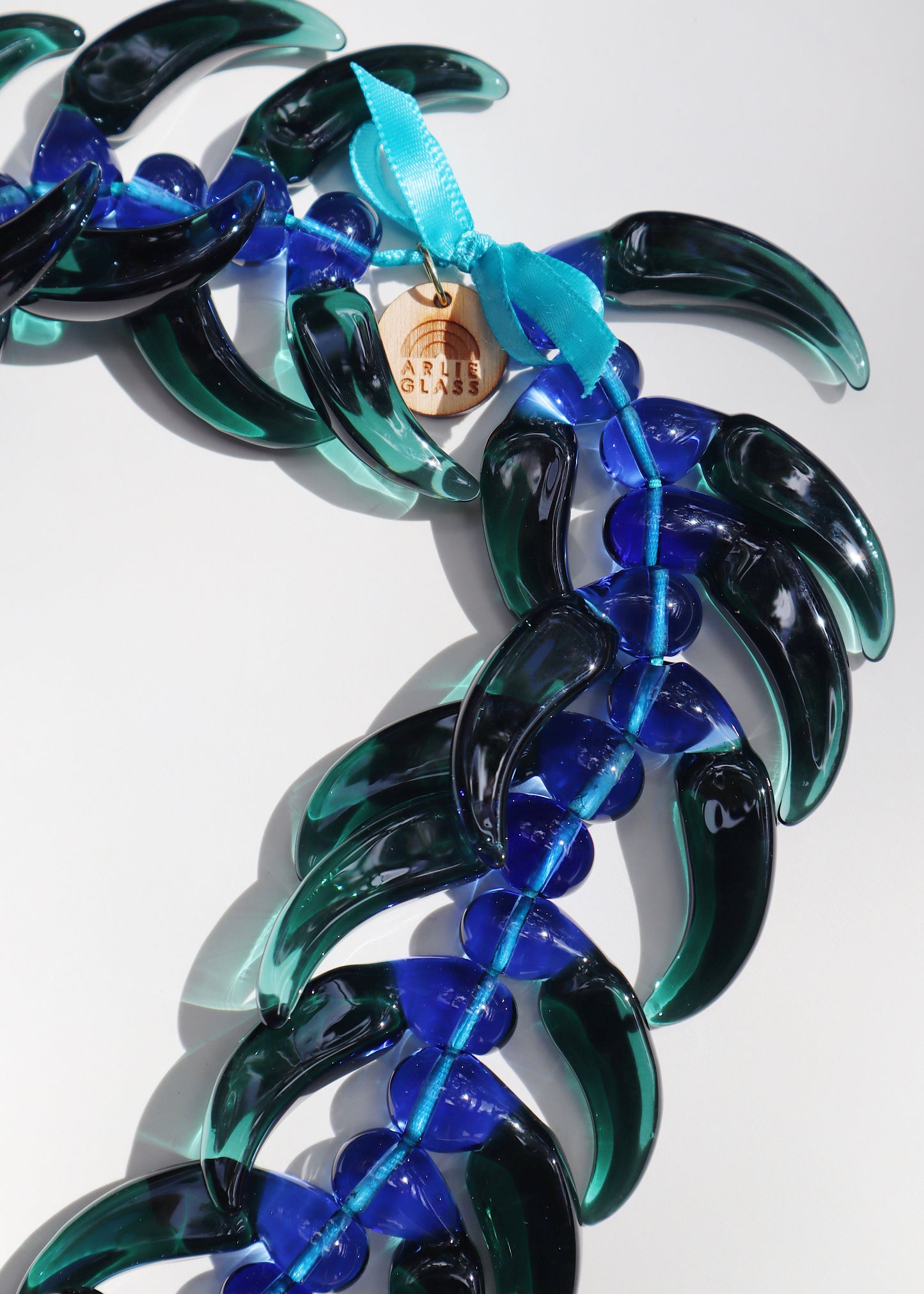 Perfectly Imperfect 40% OFF - Full Glass Blue Jade Bud Lei with 64 Pua