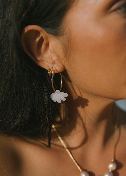 Naupaka Hoop Earrings